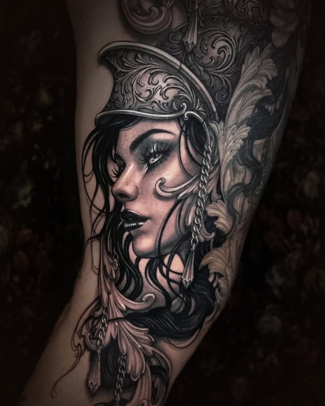 Tattoo by @nikkisimpsontattoos โ realism, black_and_grey