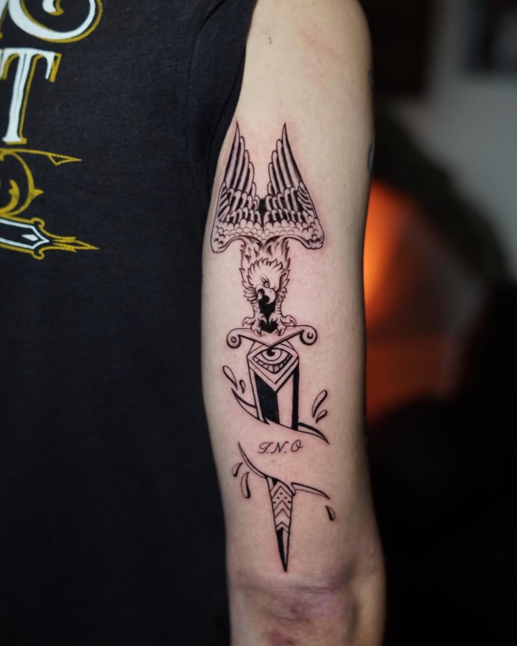 Tattoo by @luisd_art — american_traditional, black_and_grey