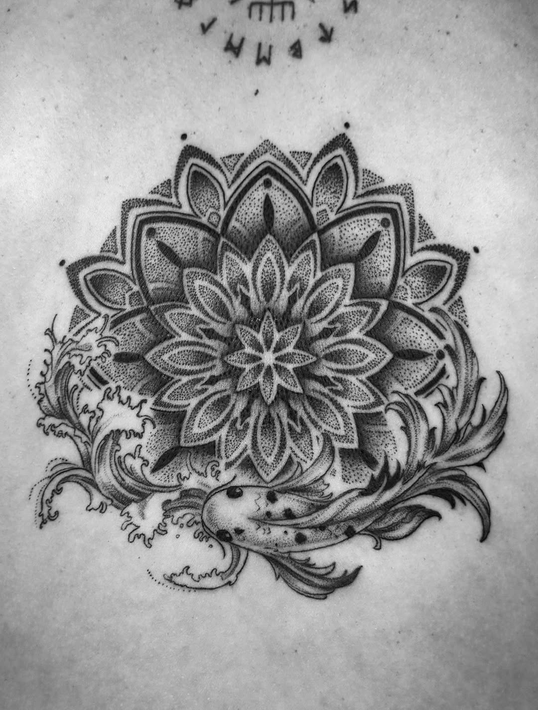 Tattoo by @cristenaro.tattooer — dotwork, ornamental