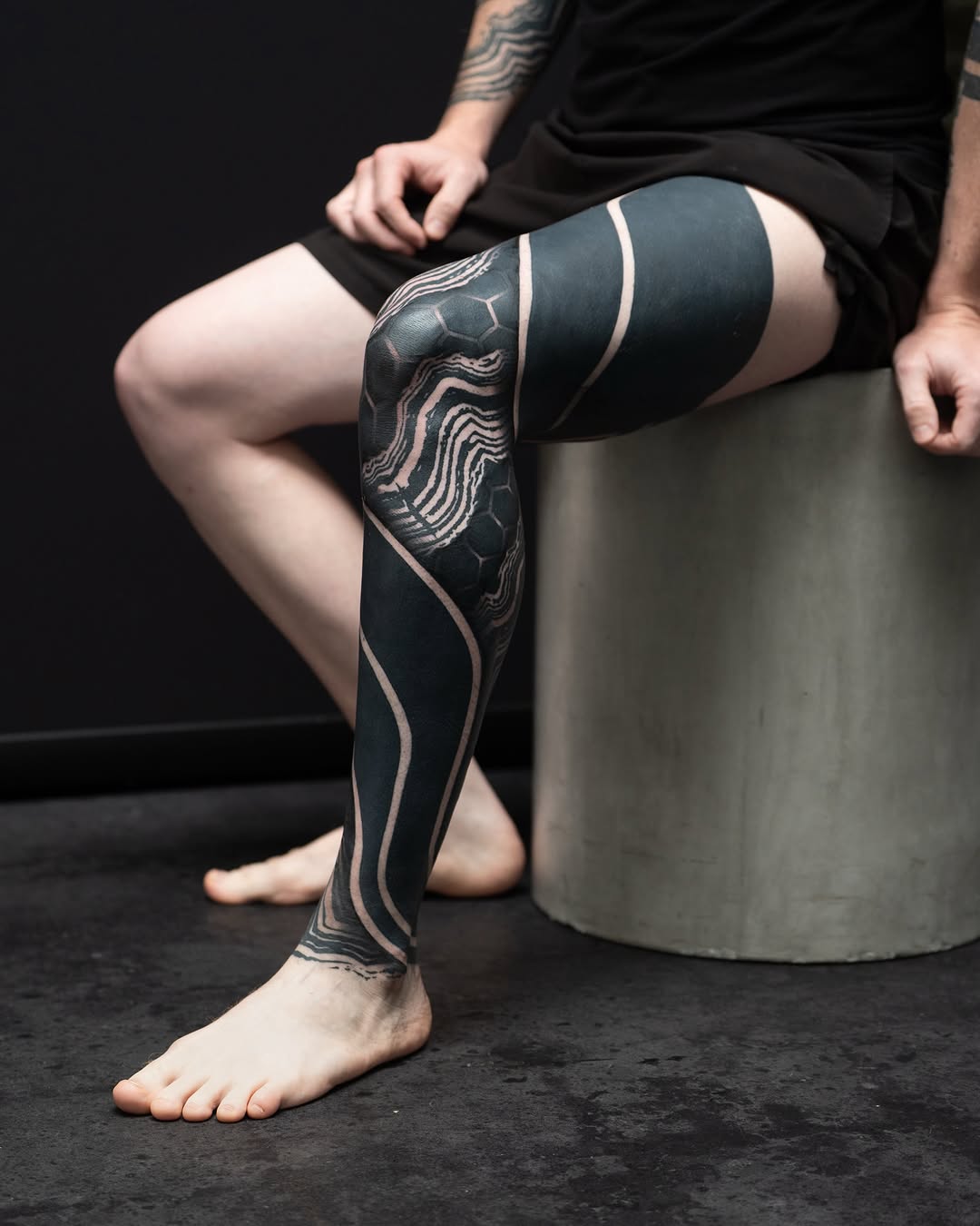 Tattoo by @katiemizuno — blackwork, geometric