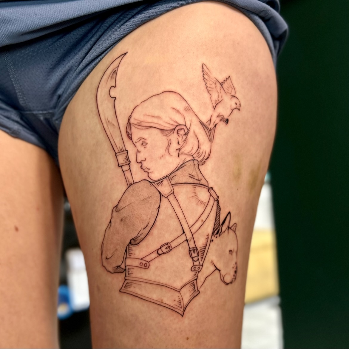 Tattoo by @crownandcrowtattoo — black_and_grey, realism
