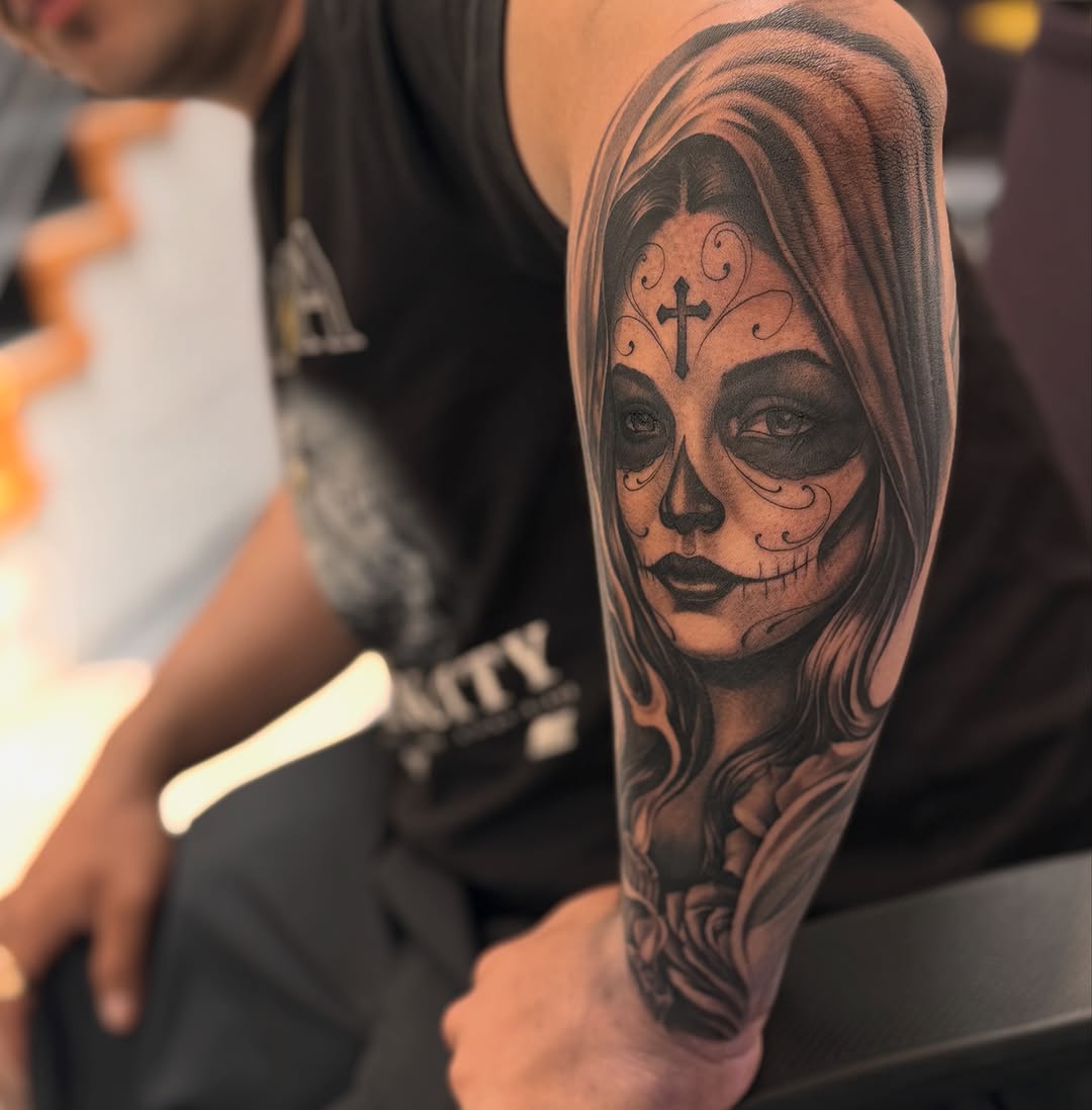 Tattoo by @gabe_luquin — black_and_grey, realism