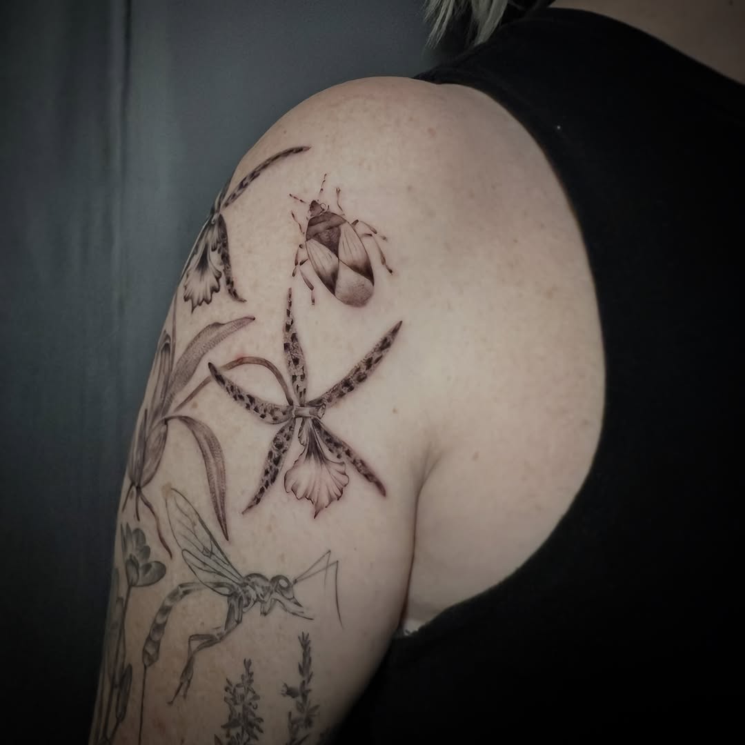 Tattoo by @southpaw.stipple — realism, black_and_grey