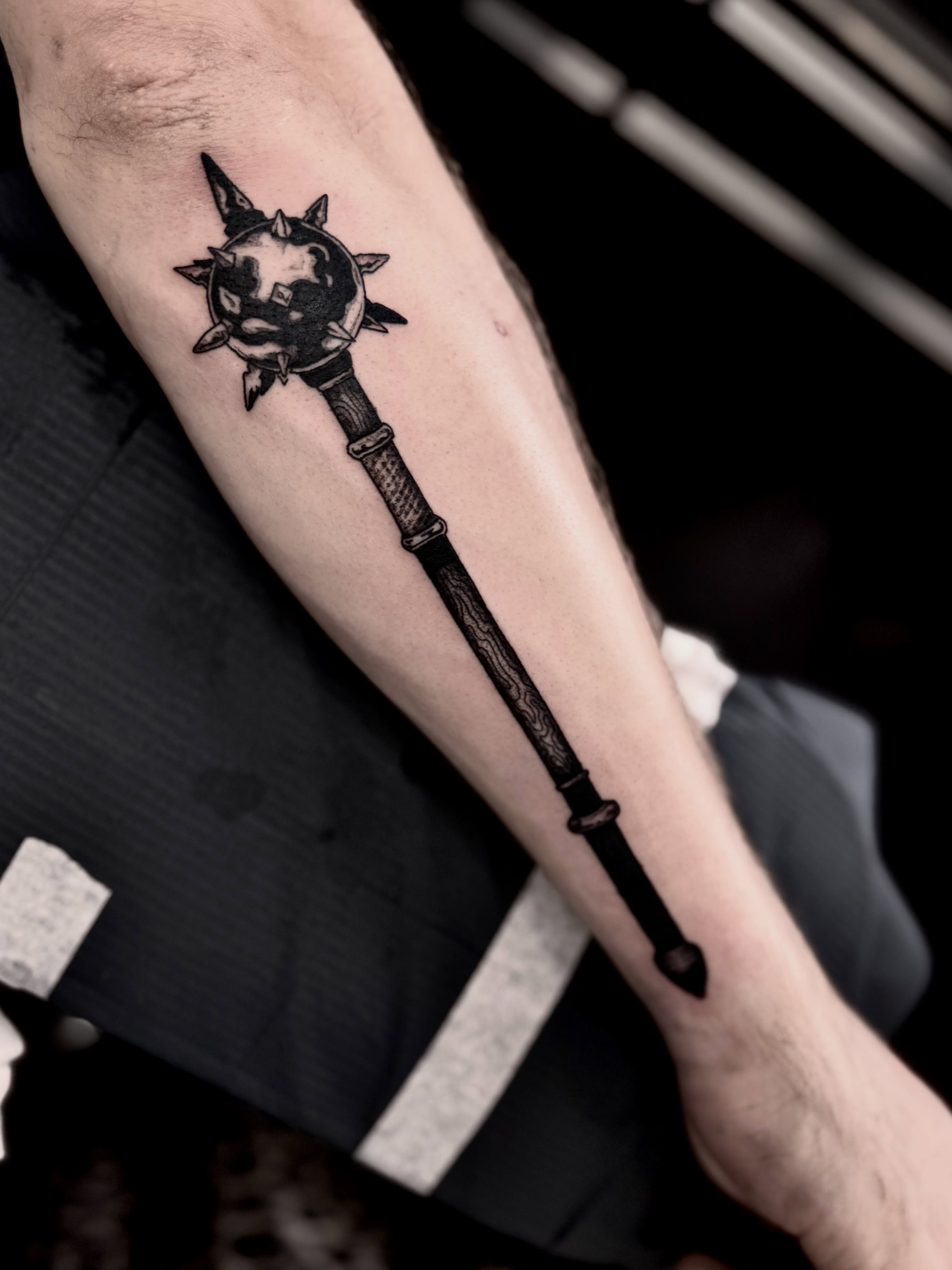 Tattoo by @korztattoo โ black_and_grey