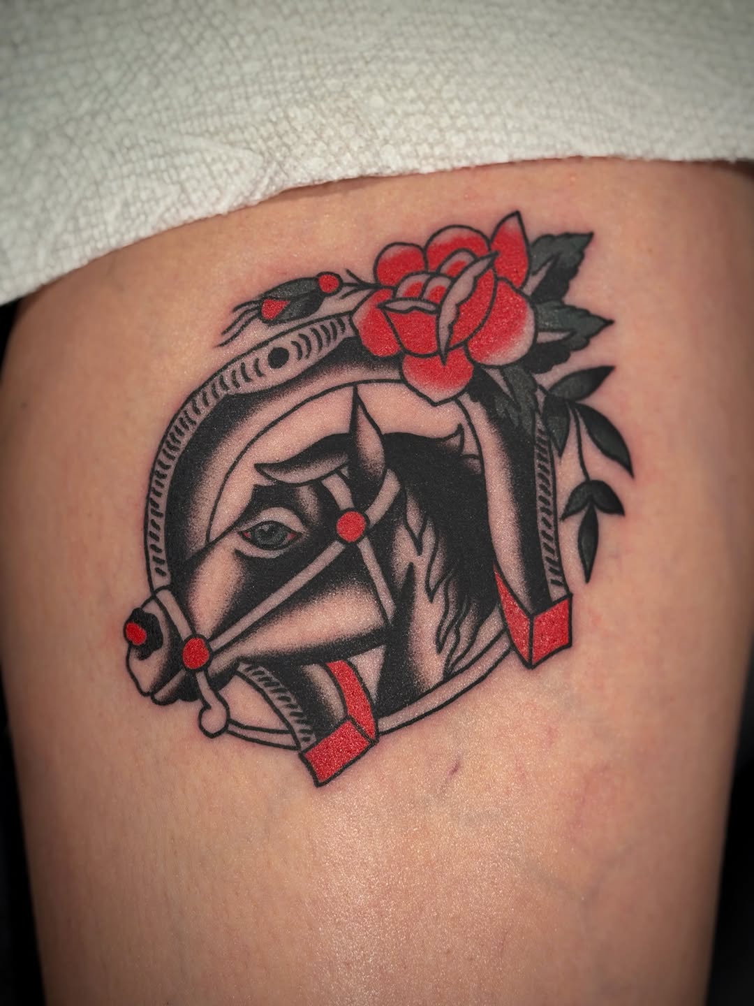 Tattoo by @under_handed — american_traditional, black_and_grey