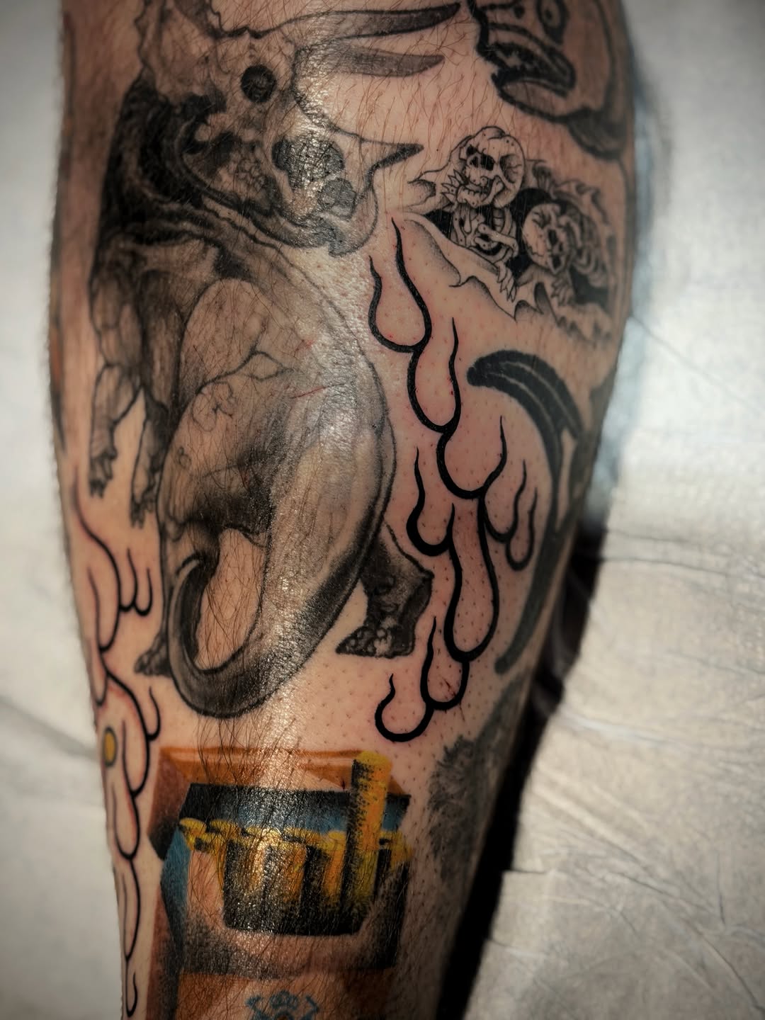 Tattoo by @under_handed — black_and_grey, realism