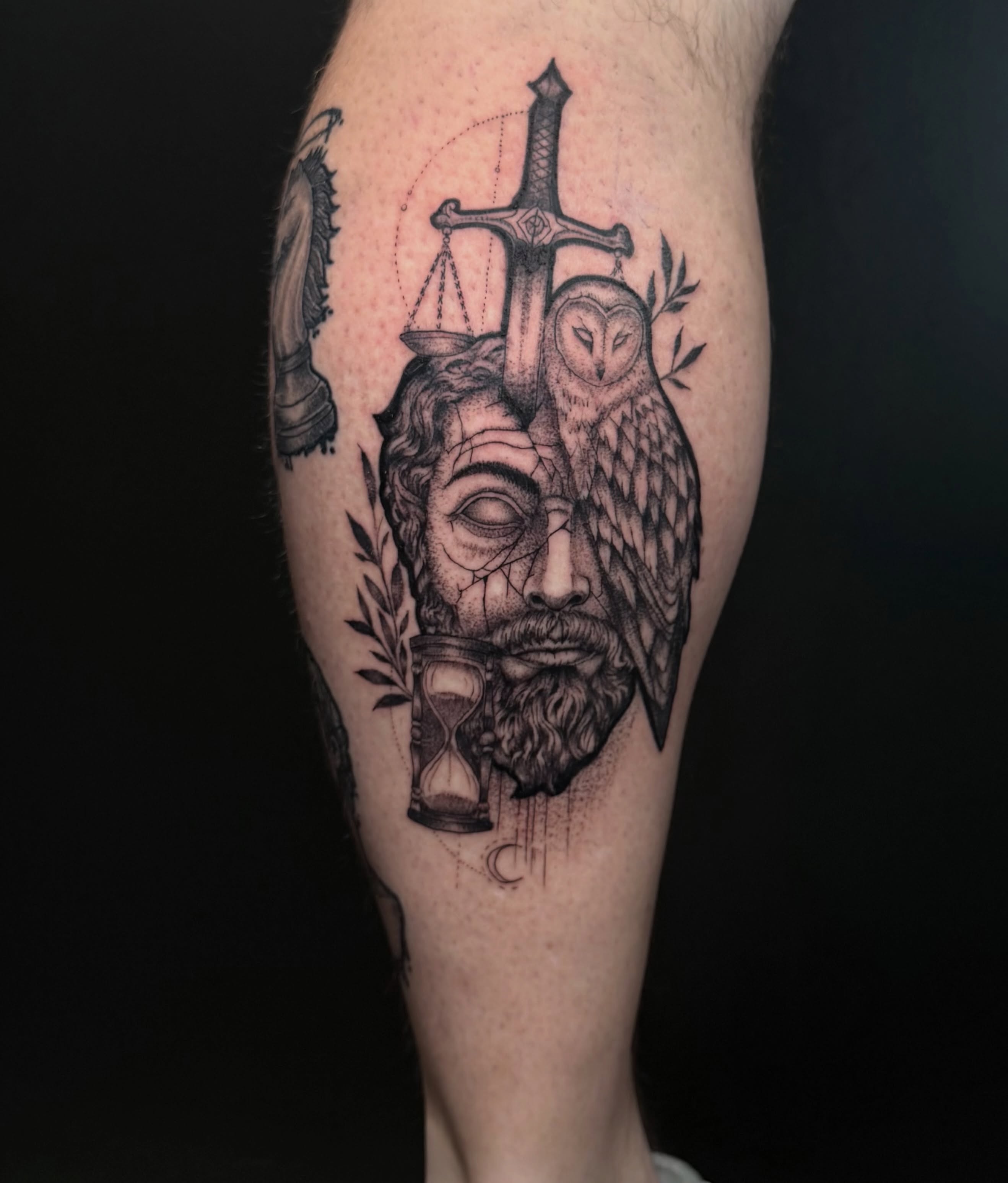 Tattoo by @sebastianinkk — black_and_grey, realism