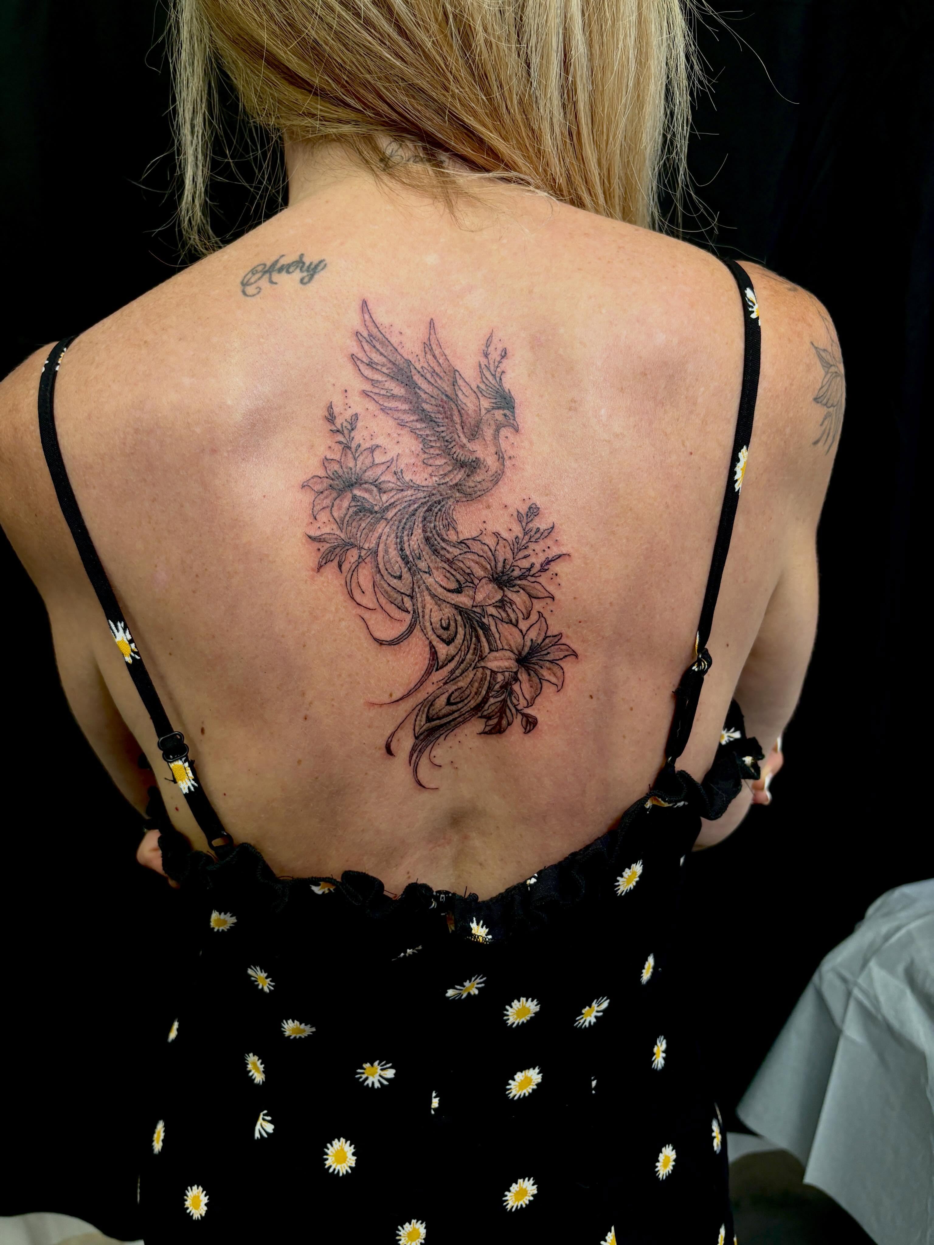 Tattoo by @thea_tattoos — black_and_grey