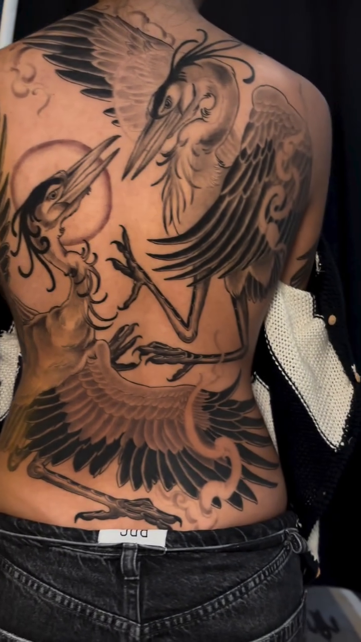 Tattoo by @reidelizabethtattoo — japanese_irezumi, black_and_grey