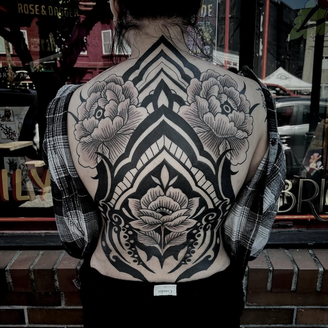Tattoo by @joncrooktattoo — blackwork, ornamental