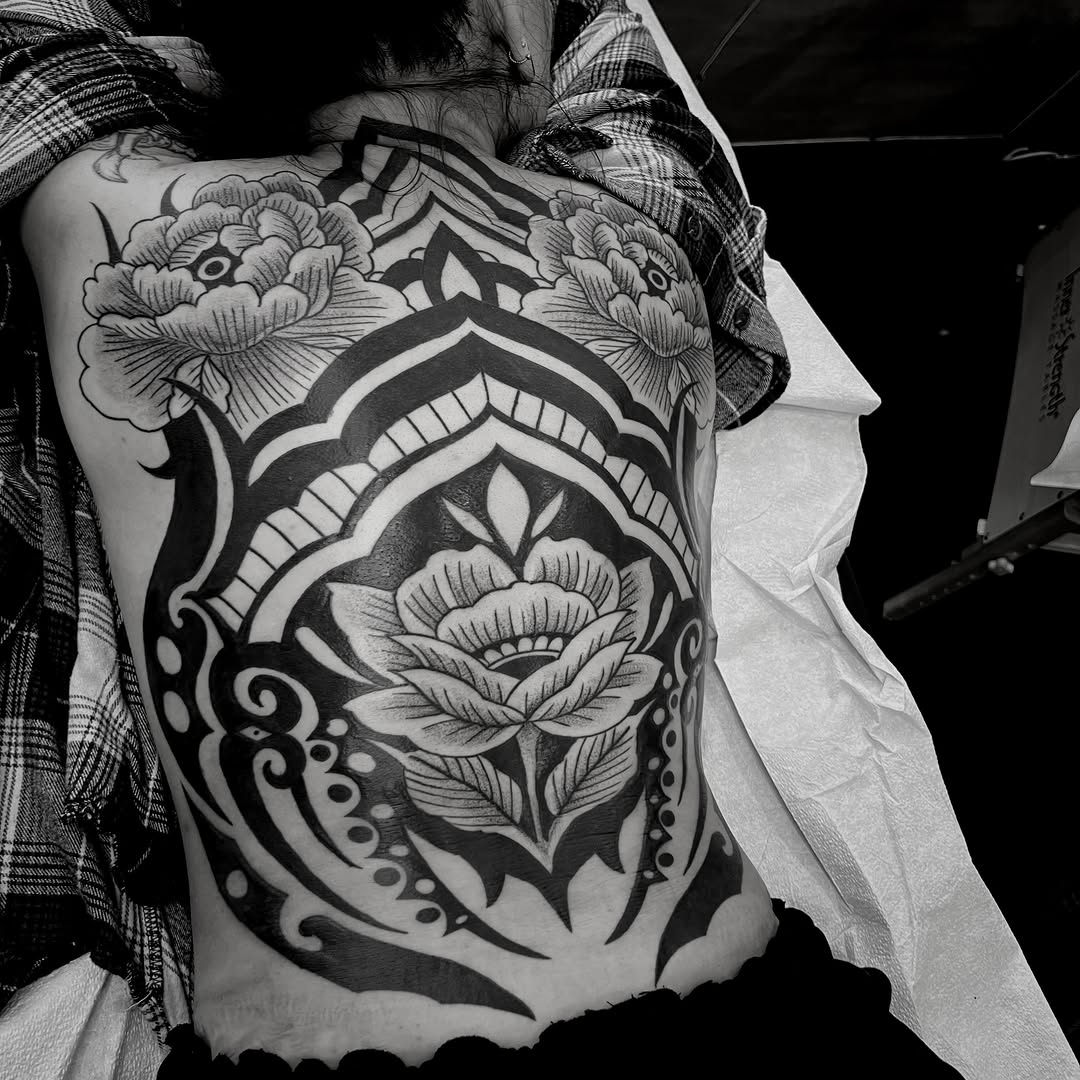 Tattoo by @joncrooktattoo — blackwork, ornamental