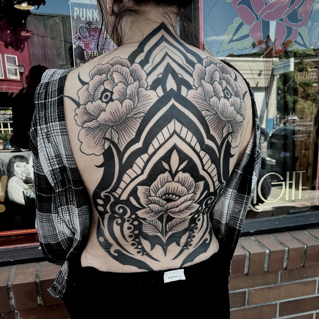 Tattoo by @joncrooktattoo — blackwork, ornamental
