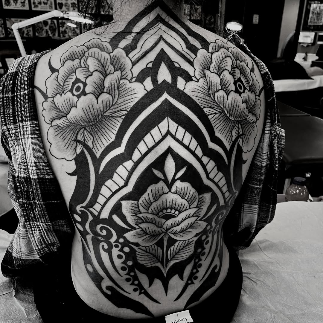 Tattoo by @joncrooktattoo — blackwork, ornamental