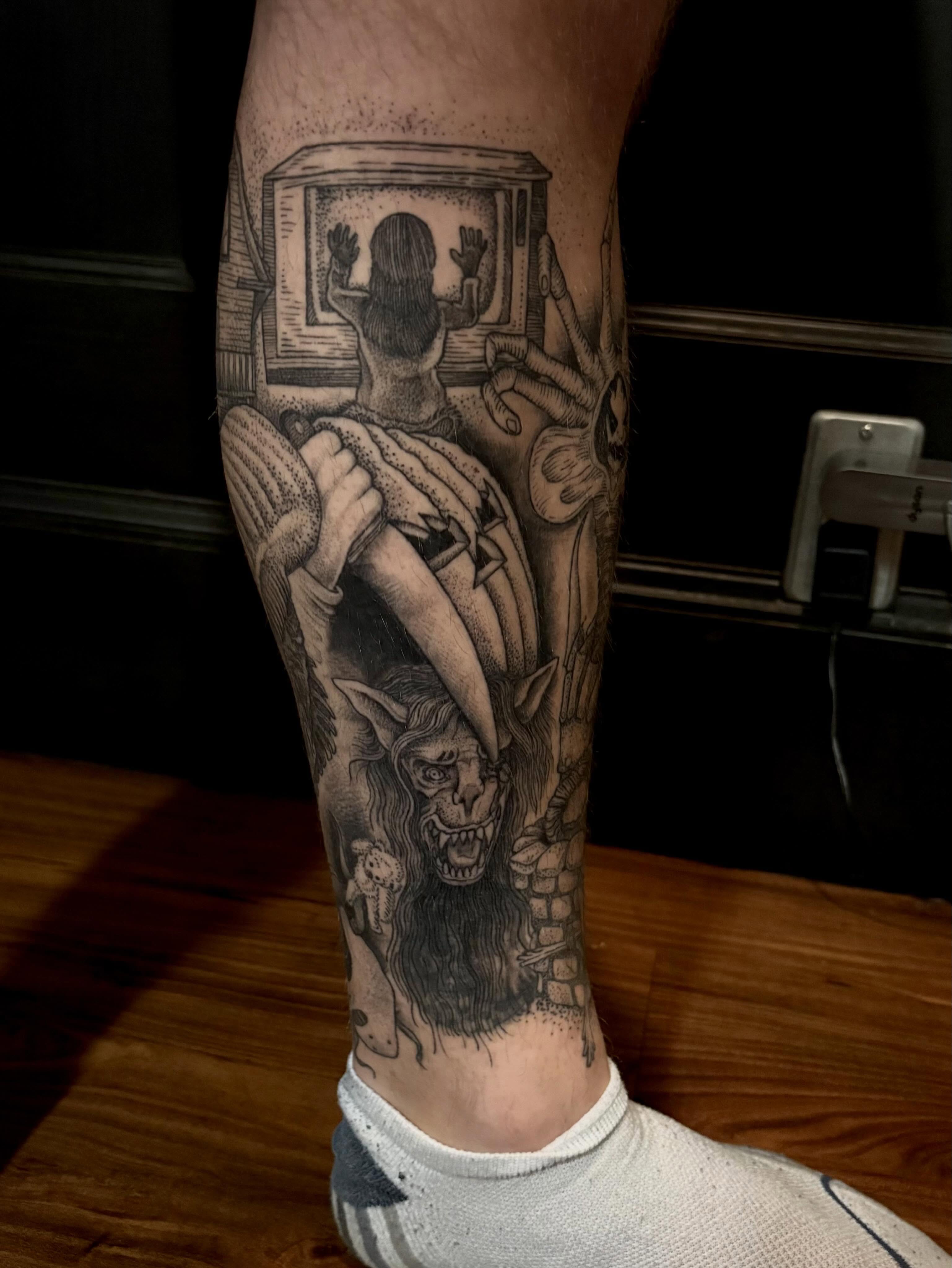 Tattoo by @softcorehorror — dotwork, dark_realism