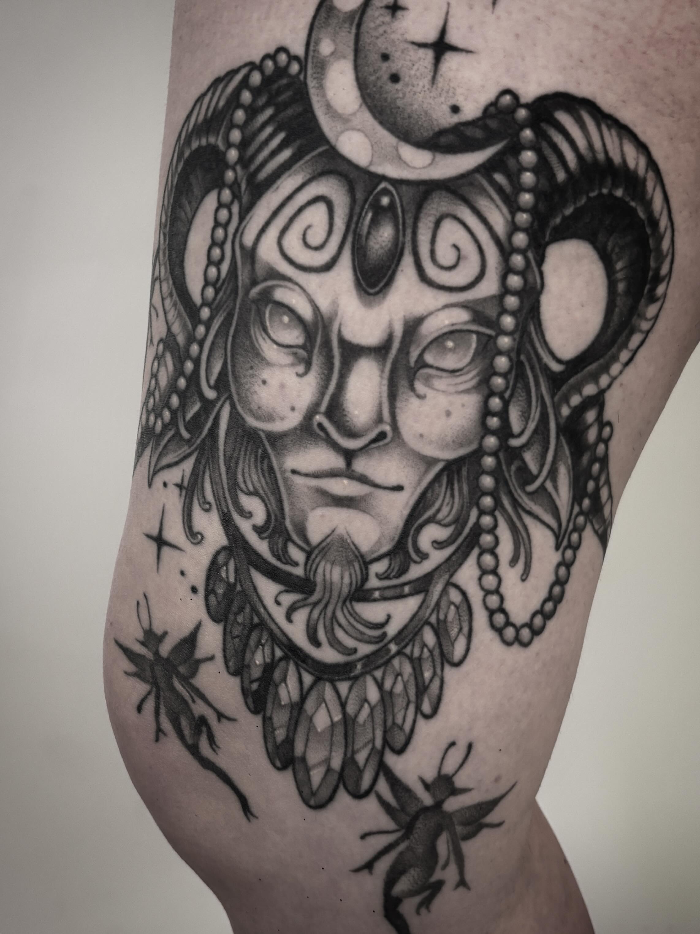 Tattoo by @fairygremlinn — black_and_grey, realism