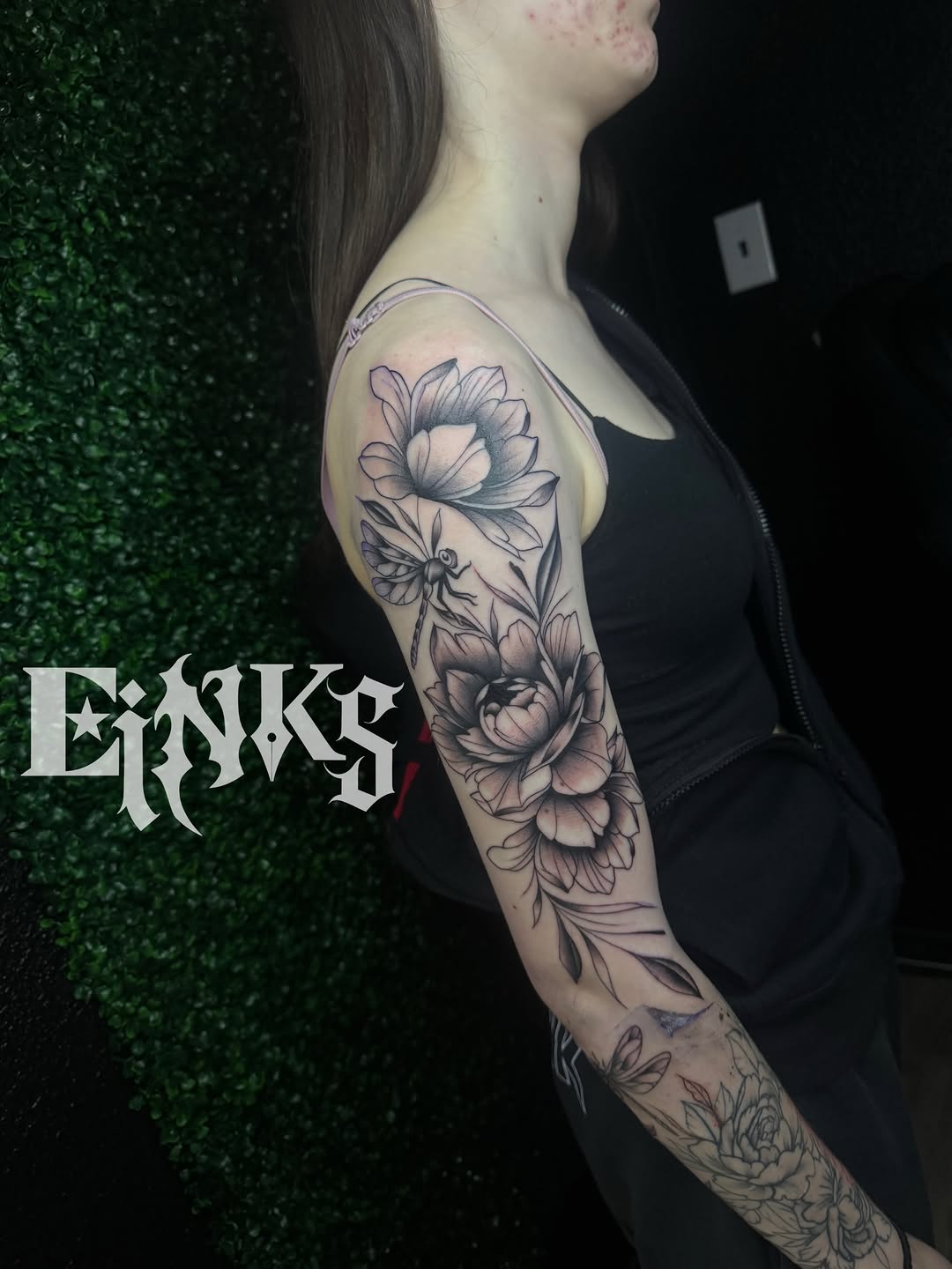 Tattoo by @einksss — black_and_grey, realism
