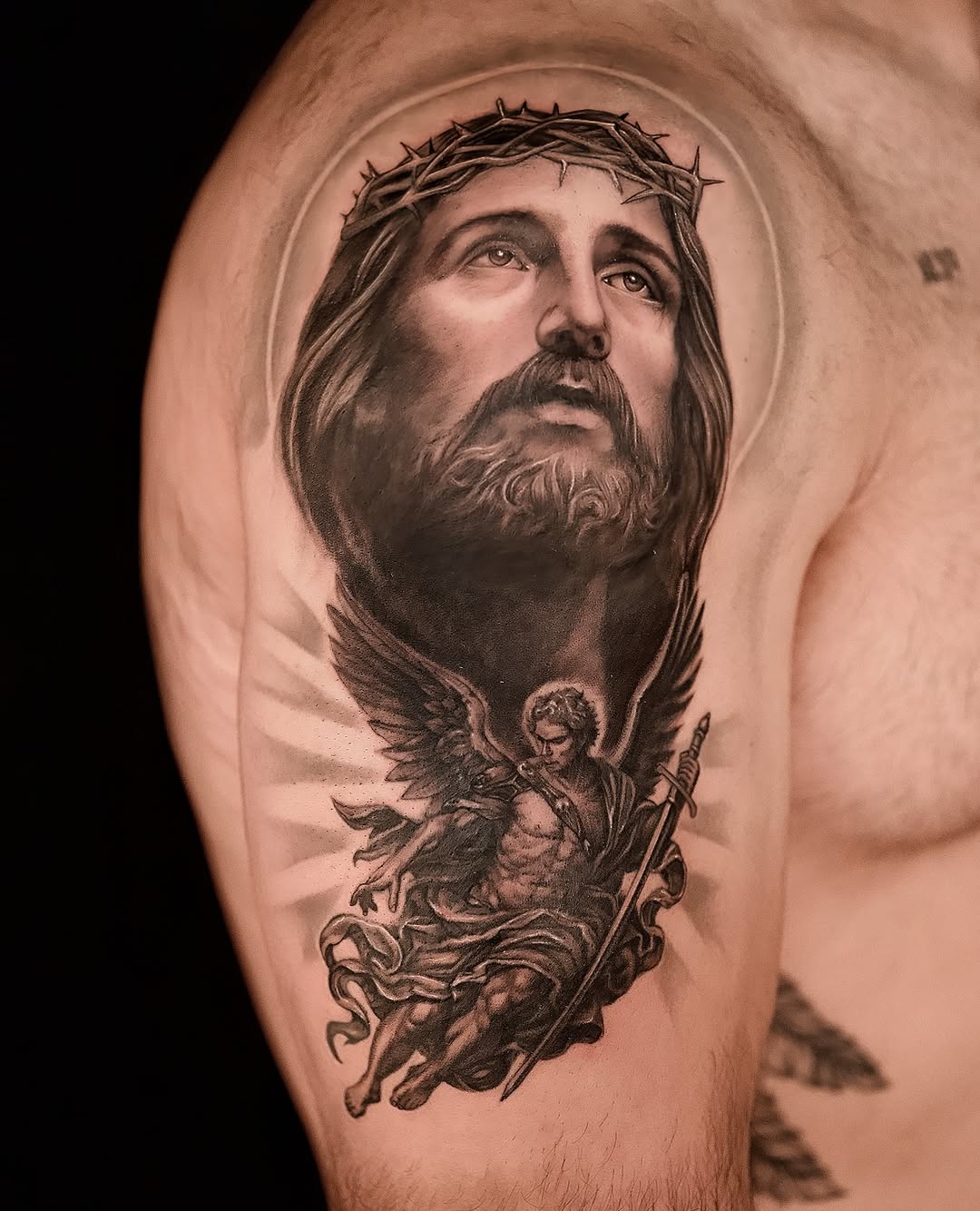 Tattoo by @d.w._modoink — black_and_grey, realism