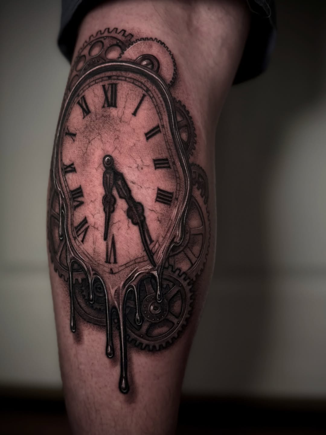 Tattoo by @caroline_yurek_tattoo — realism, black_and_grey