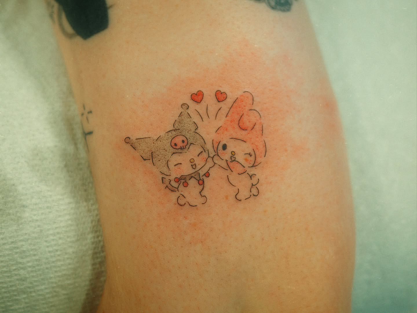 Tattoo by @potat_too_ — dotwork, anime