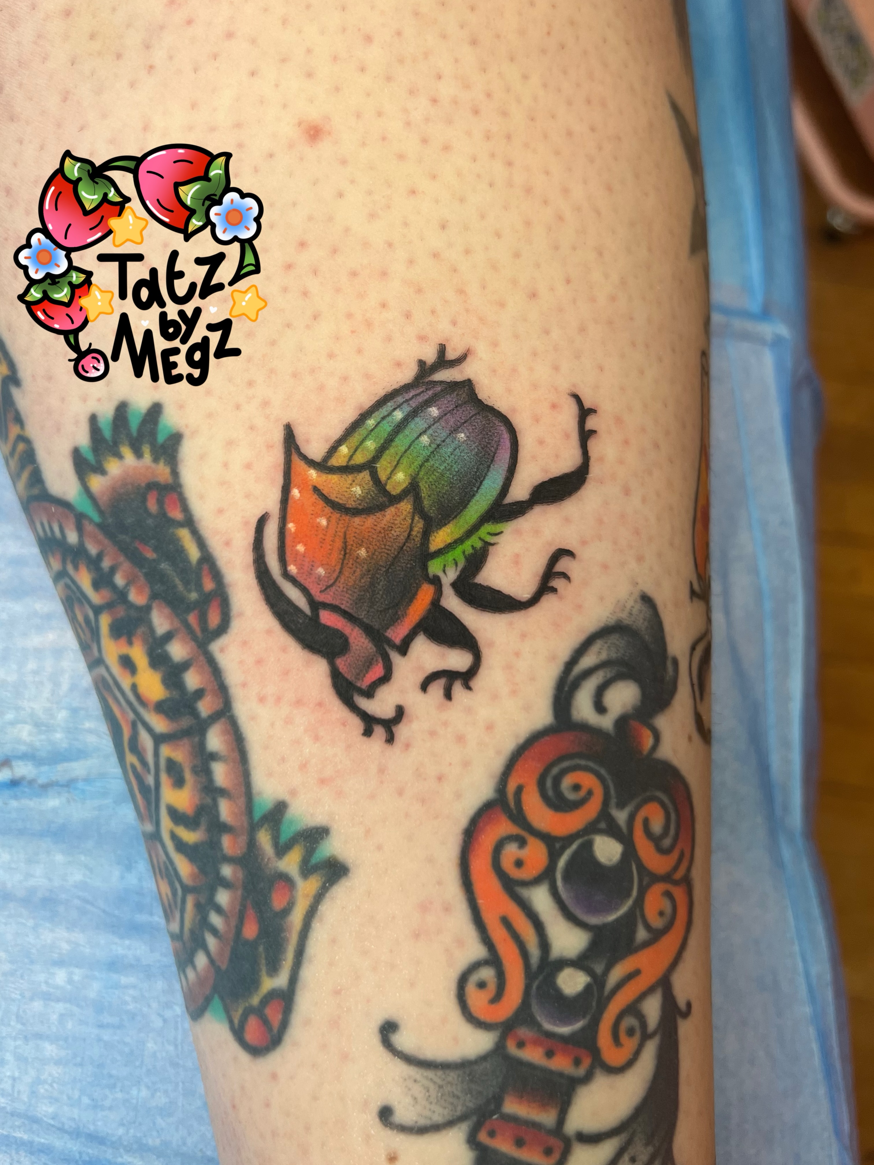 Tattoo by @tatzbymegz β new_school, dotwork