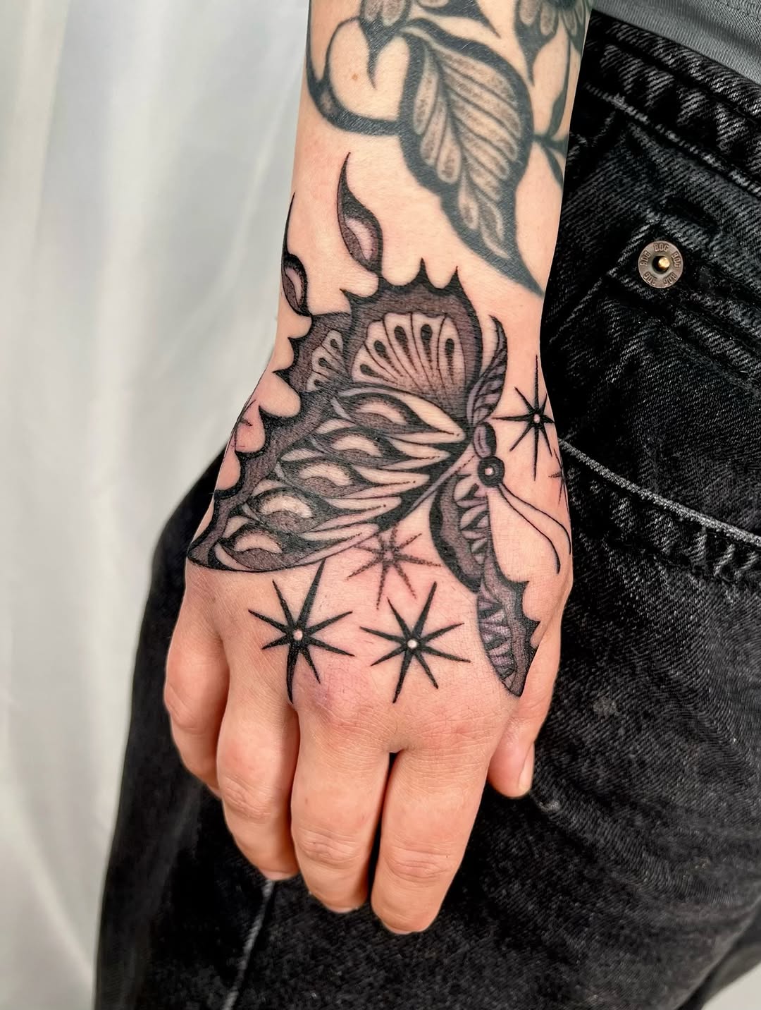 Tattoo by @katnoirink — black_and_grey, ornamental