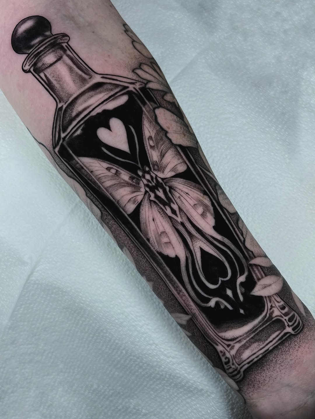 Tattoo by @annawolfftattoos — black_and_grey, ornamental