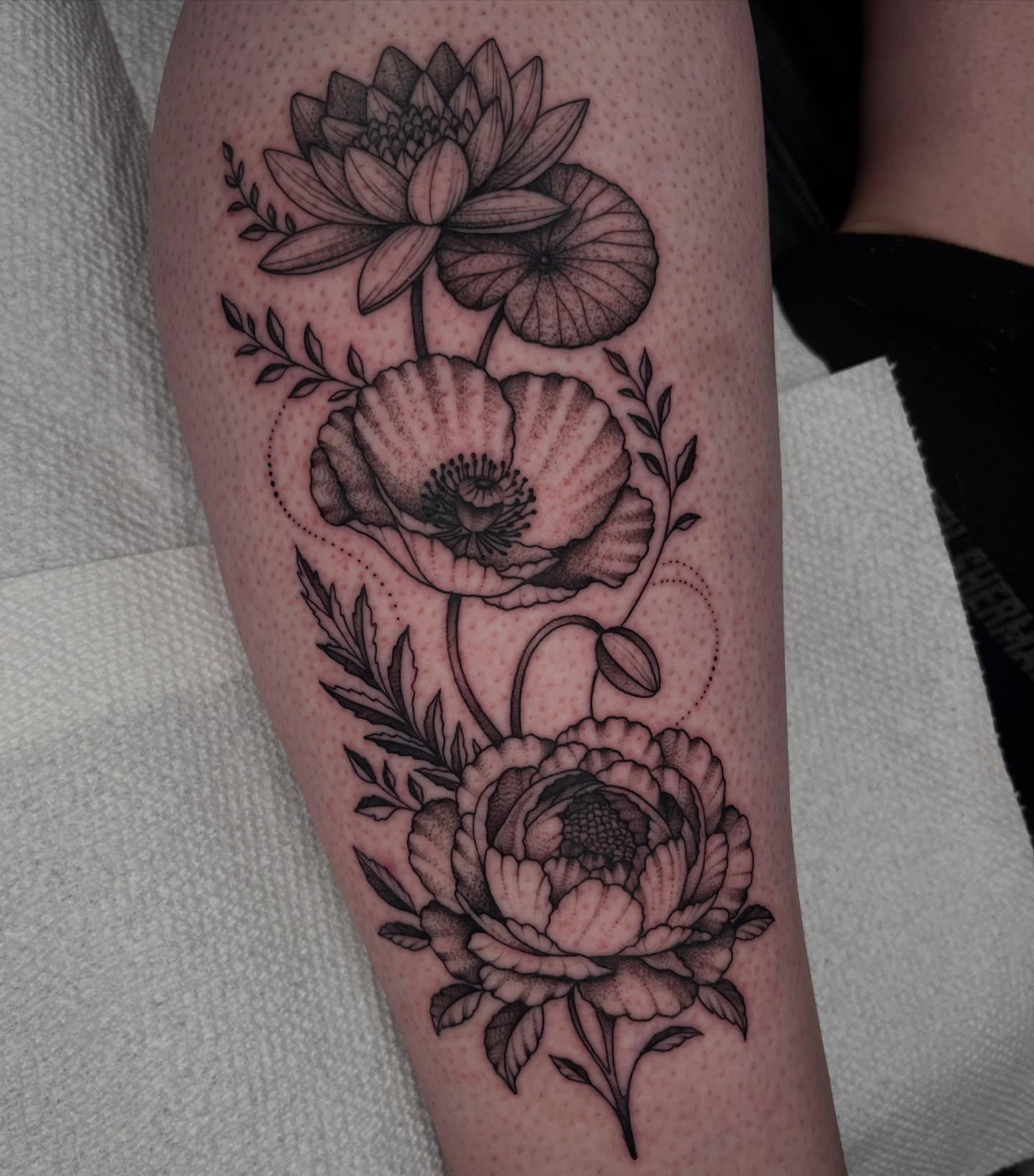 Tattoo by @tattoosbyjordanhunt — fine_line, black_and_grey