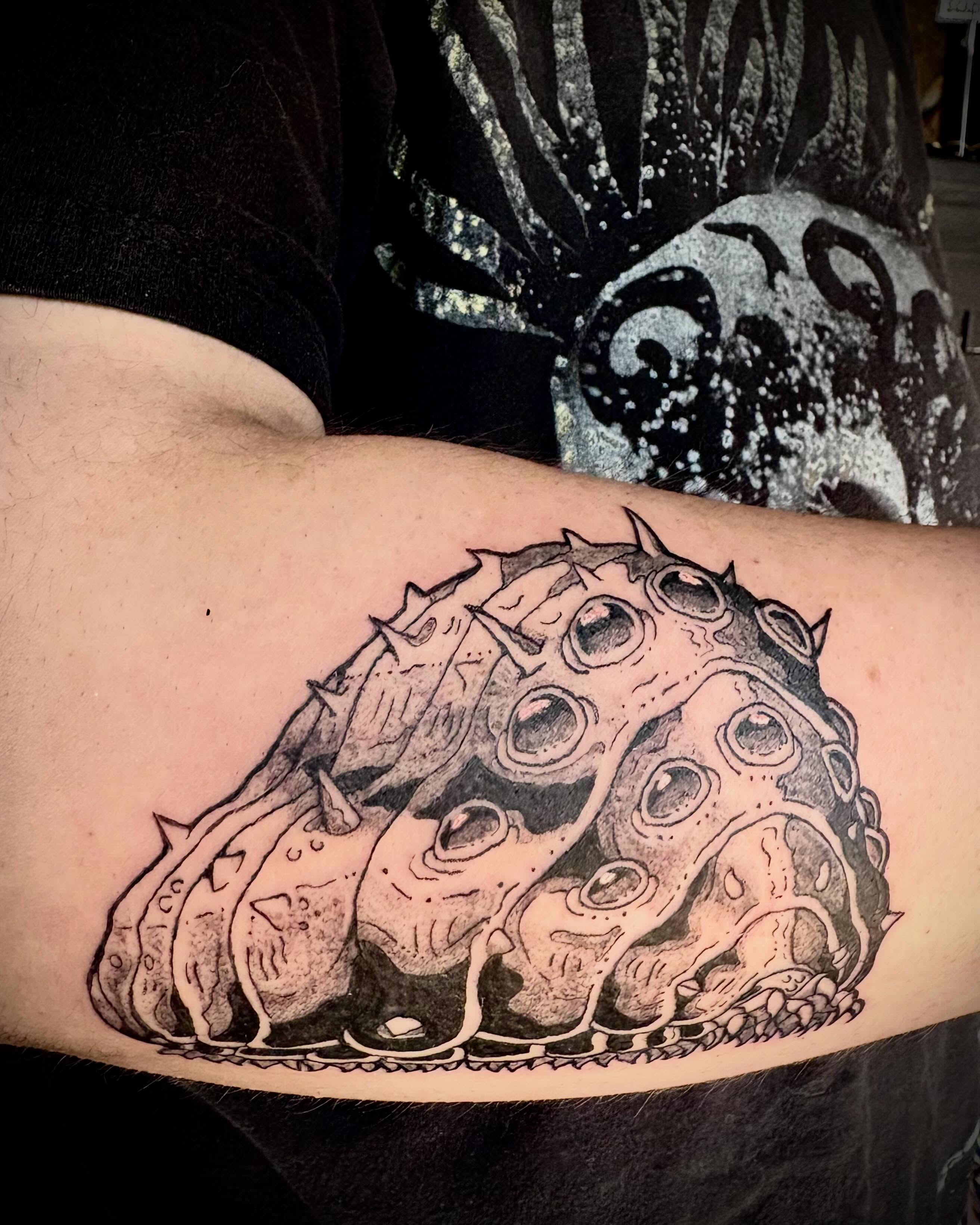 Octopus dotwork tattoo on the forearm by Abby Ruok, Midvale, Utah