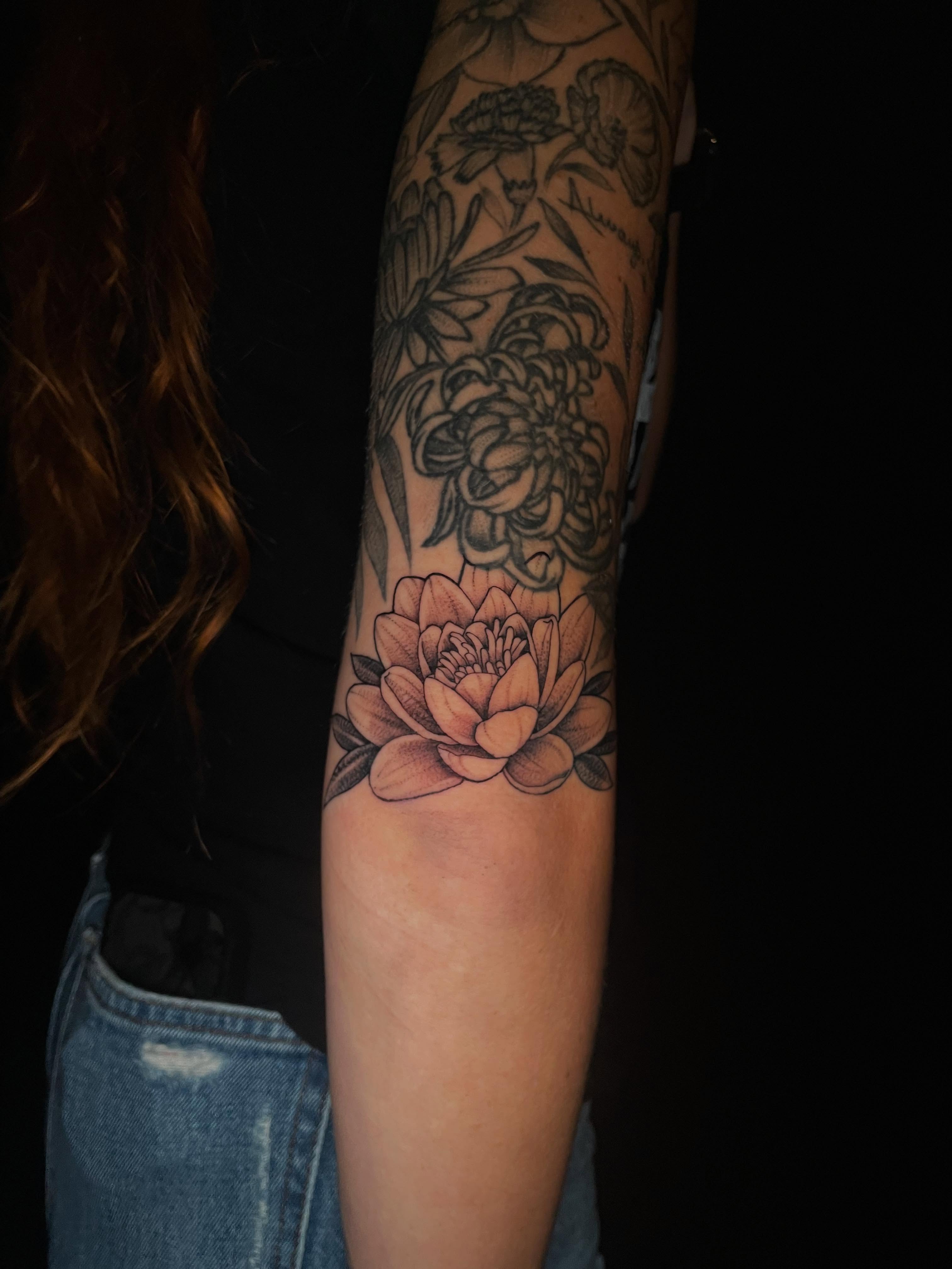 Tattoo by @kayt_tattoos — black_and_grey