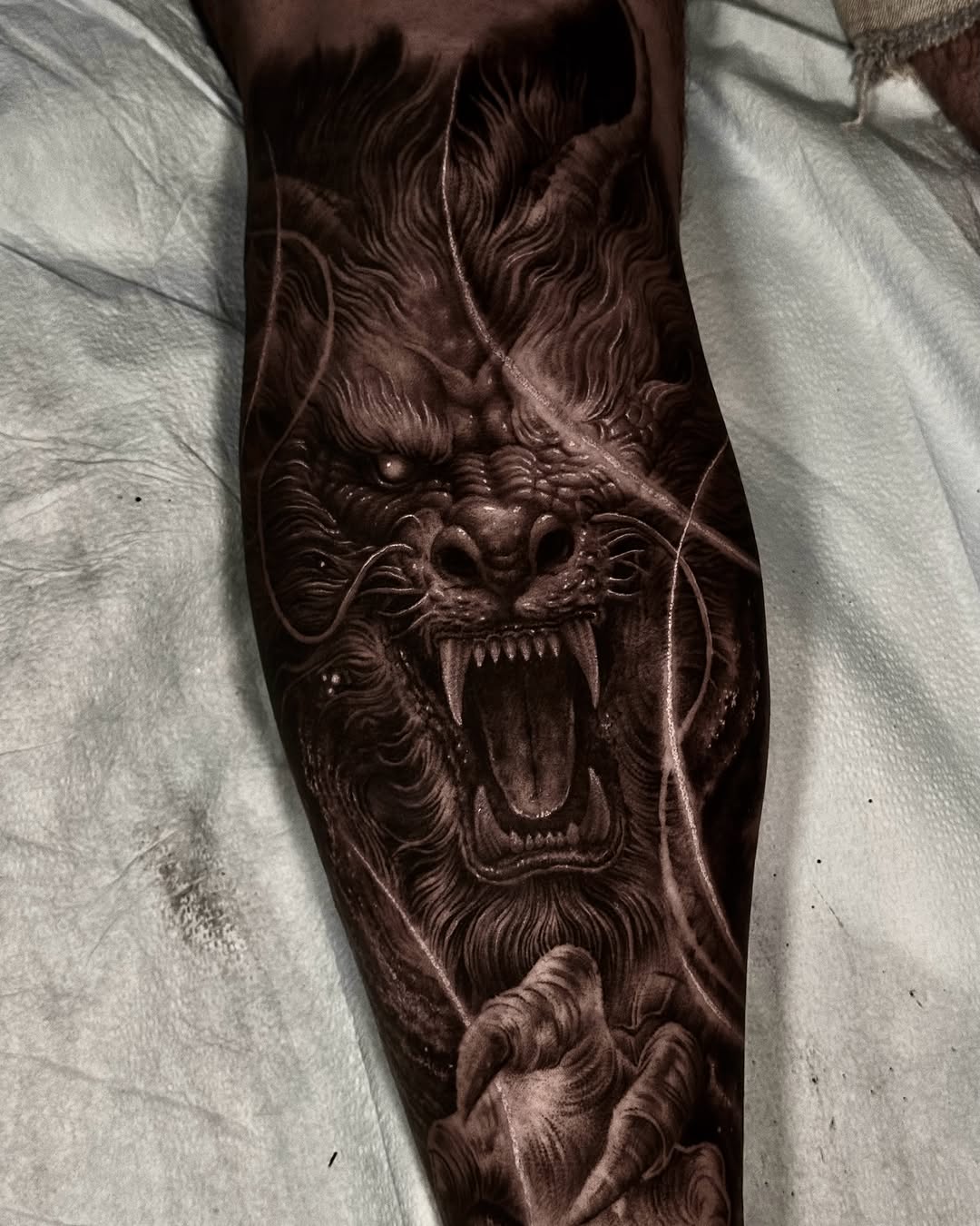 Tattoo by @dukeoftats — black_and_grey, realism