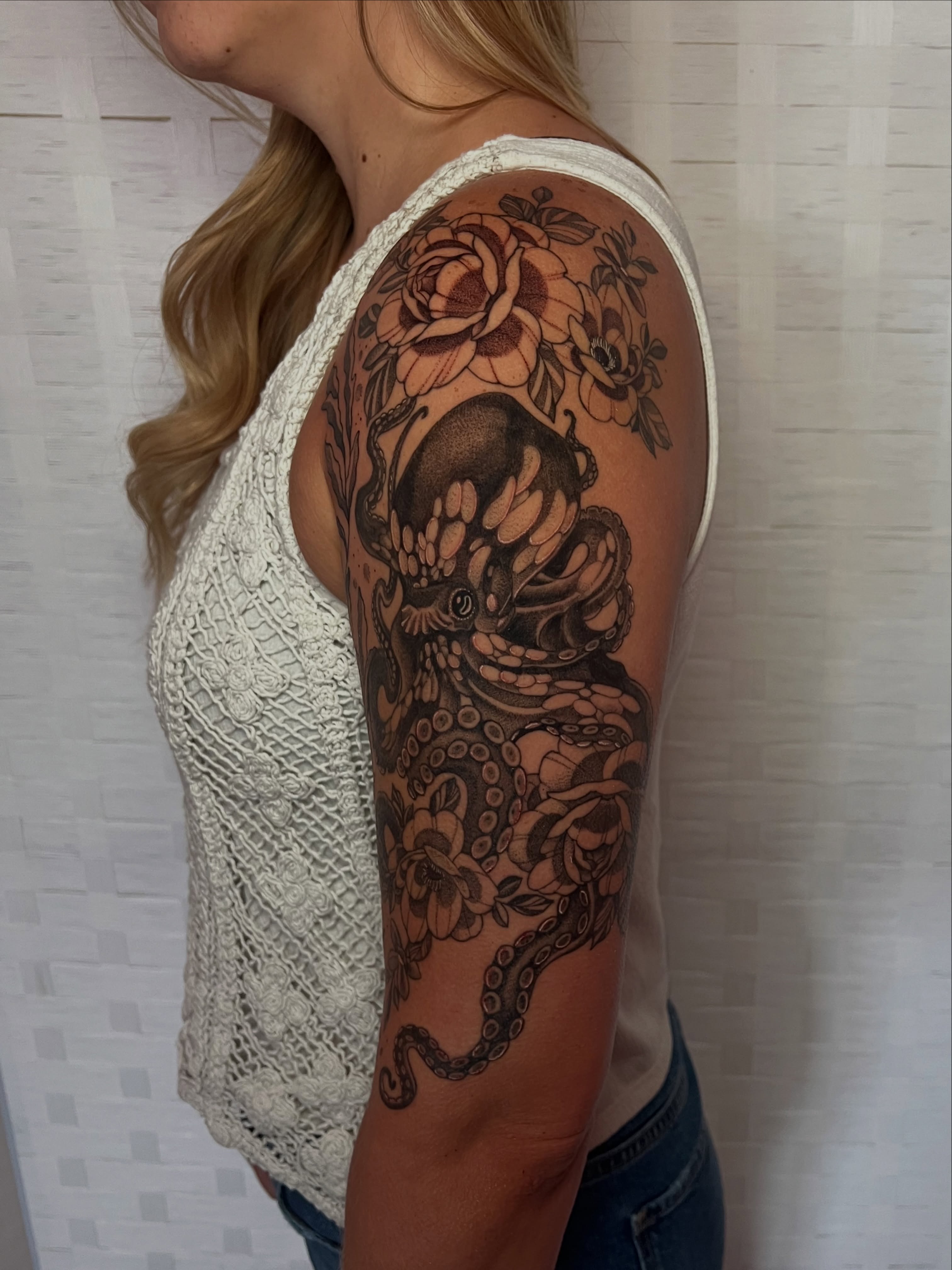Tattoo by @laurenkelleetattoos — black_and_grey, realism