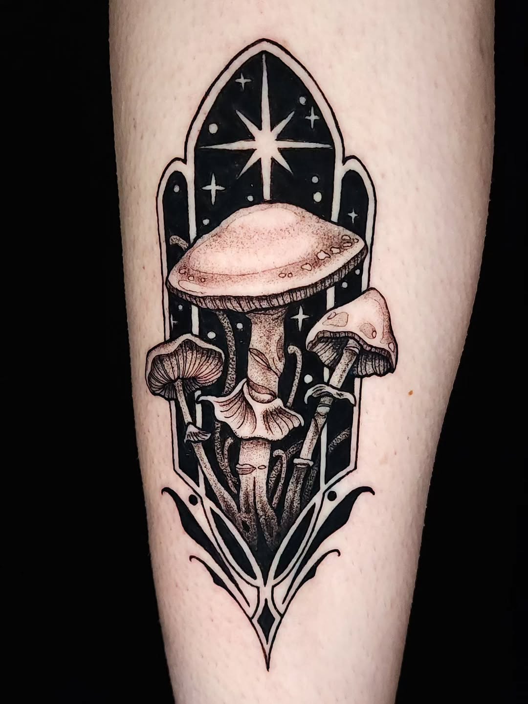 Tattoo by @inkeyestattoo — illustrative, dotwork