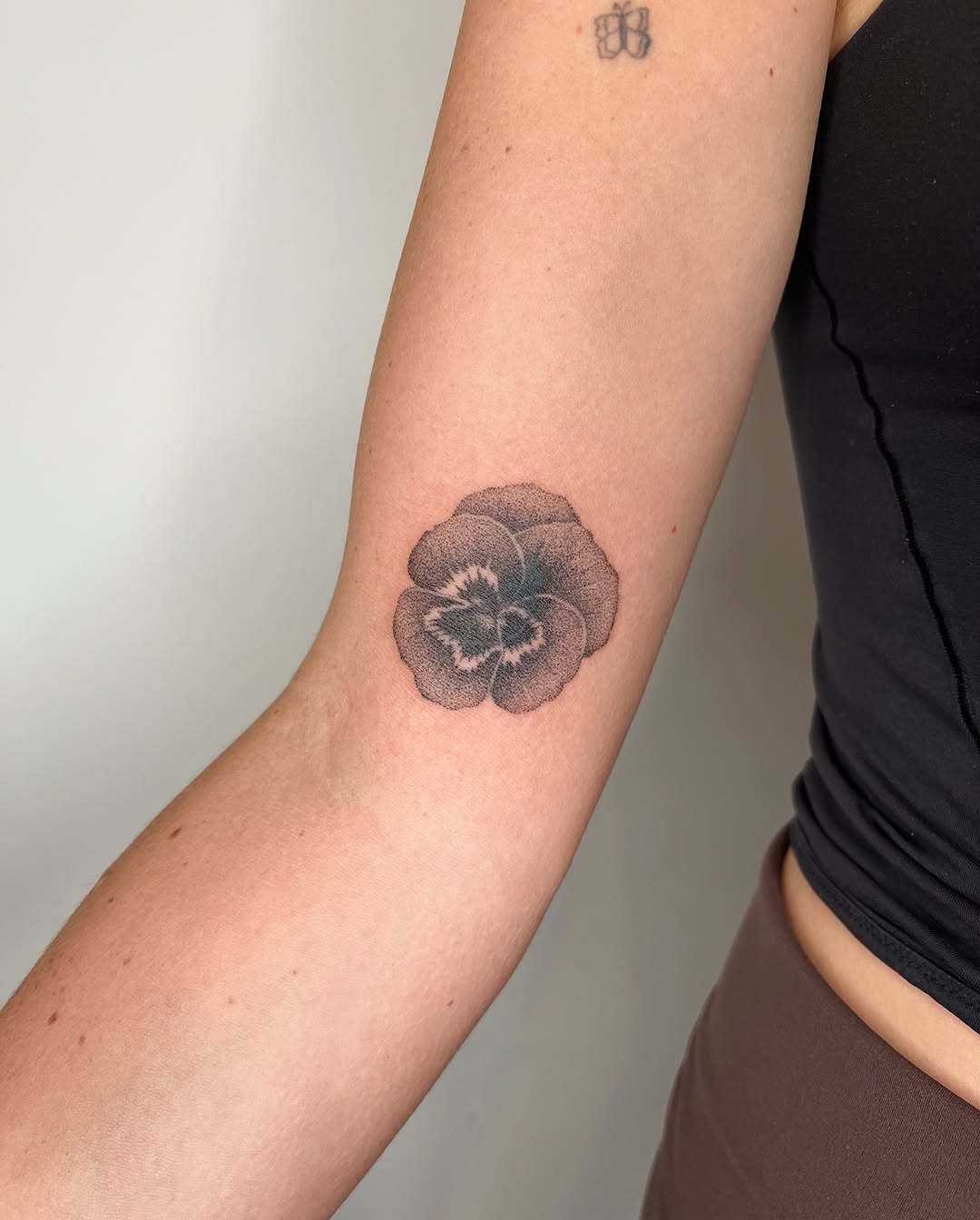 Tattoo by @thankyouforpoking — dotwork, black_and_grey
