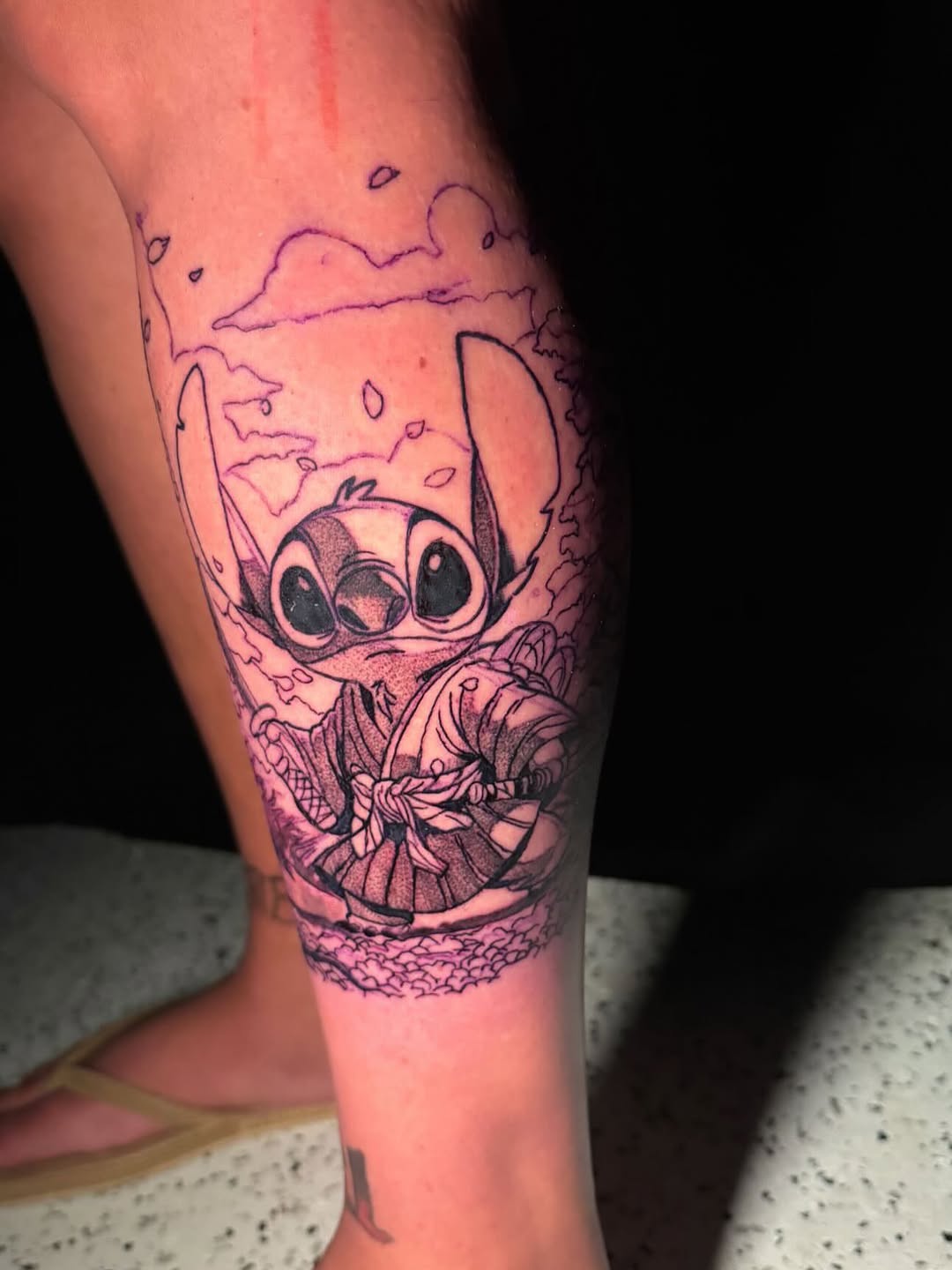 Tattoo by @inkbyt0ny — anime, dotwork
