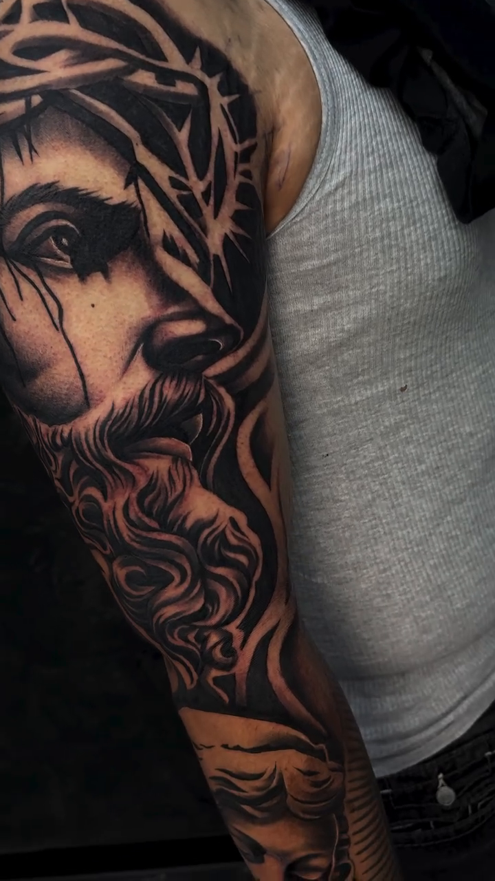 Tattoo by @ghostinkzz β realism, black_and_grey
