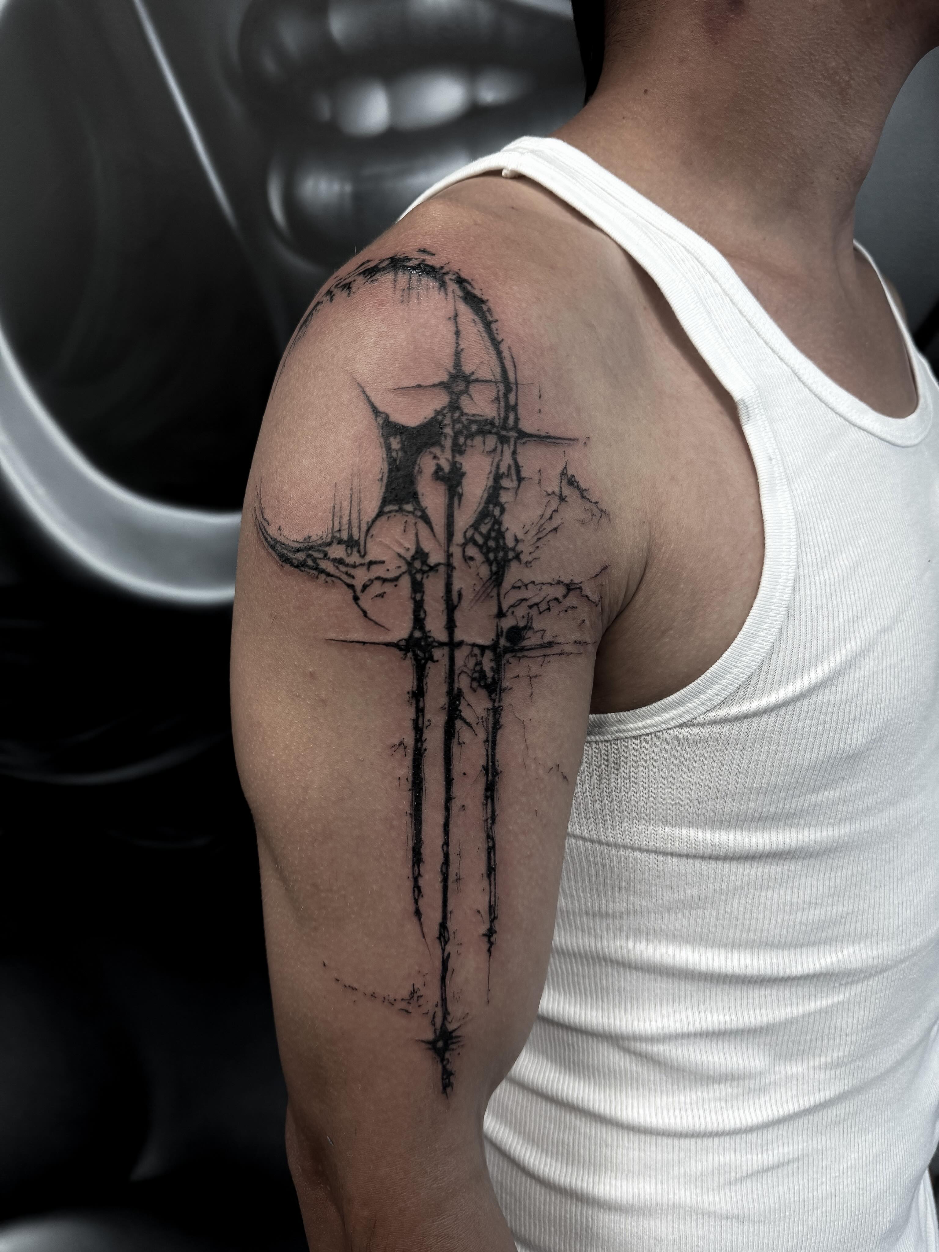 Tattoo by @bonnie_tatt2oos — blackwork, sketch