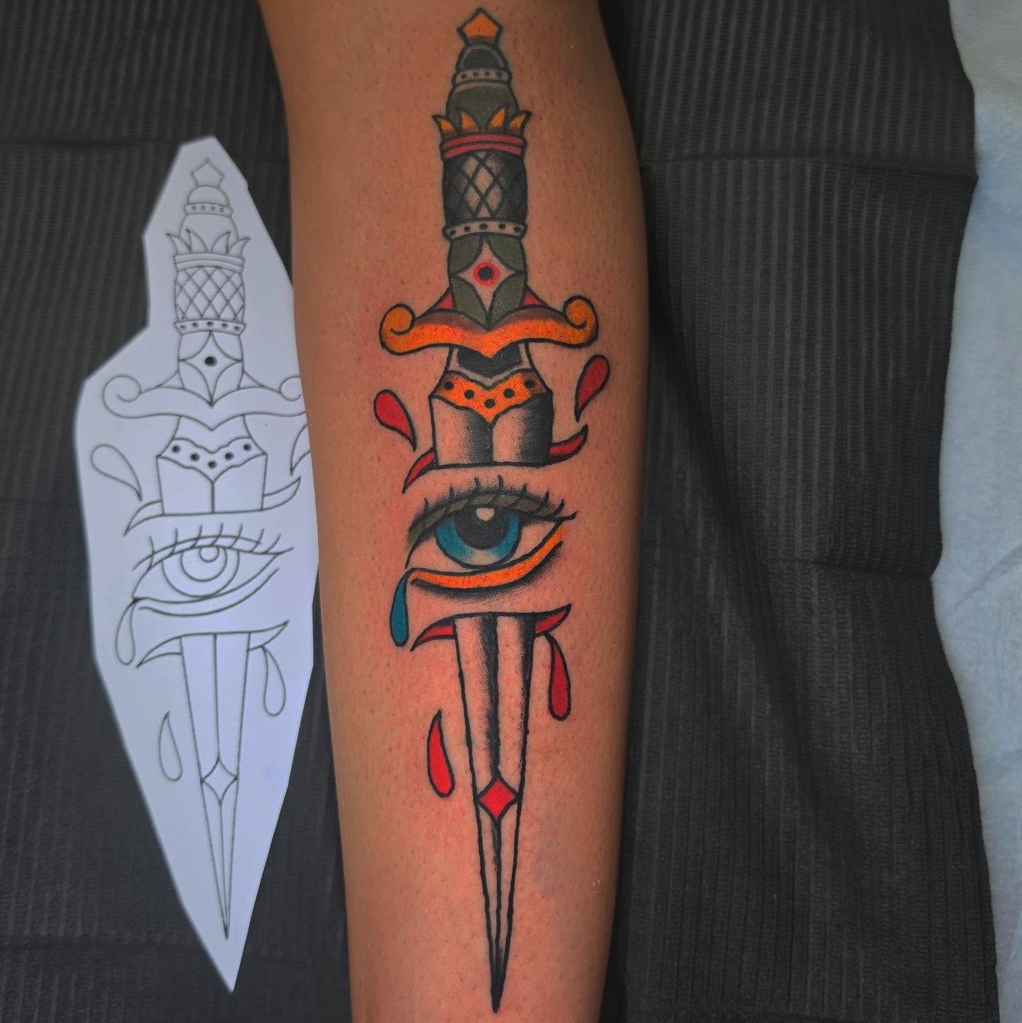 Tattoo by @olivergraves9 — american_traditional, geometric