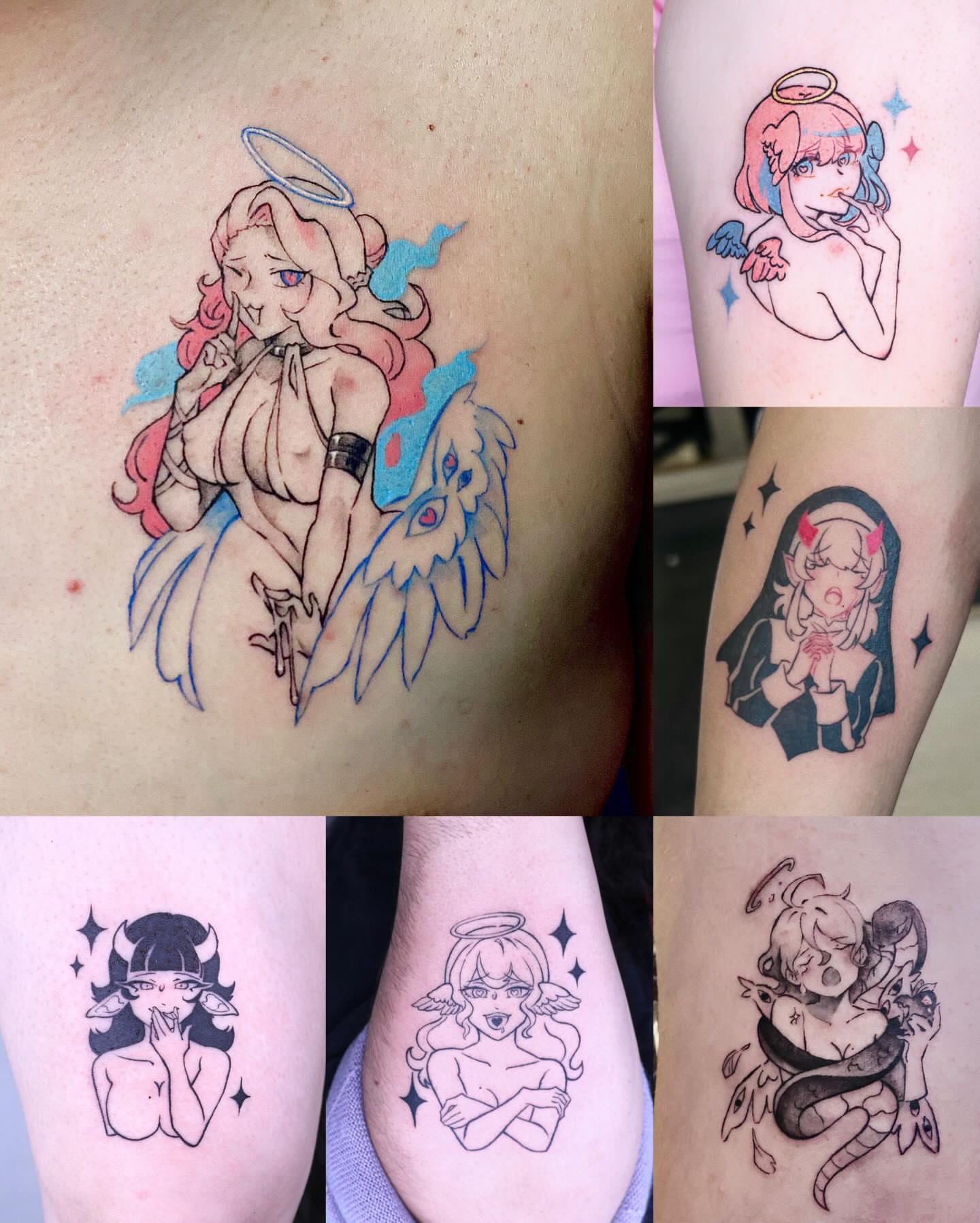 Tattoo by @snowypear_tat — anime, illustrative