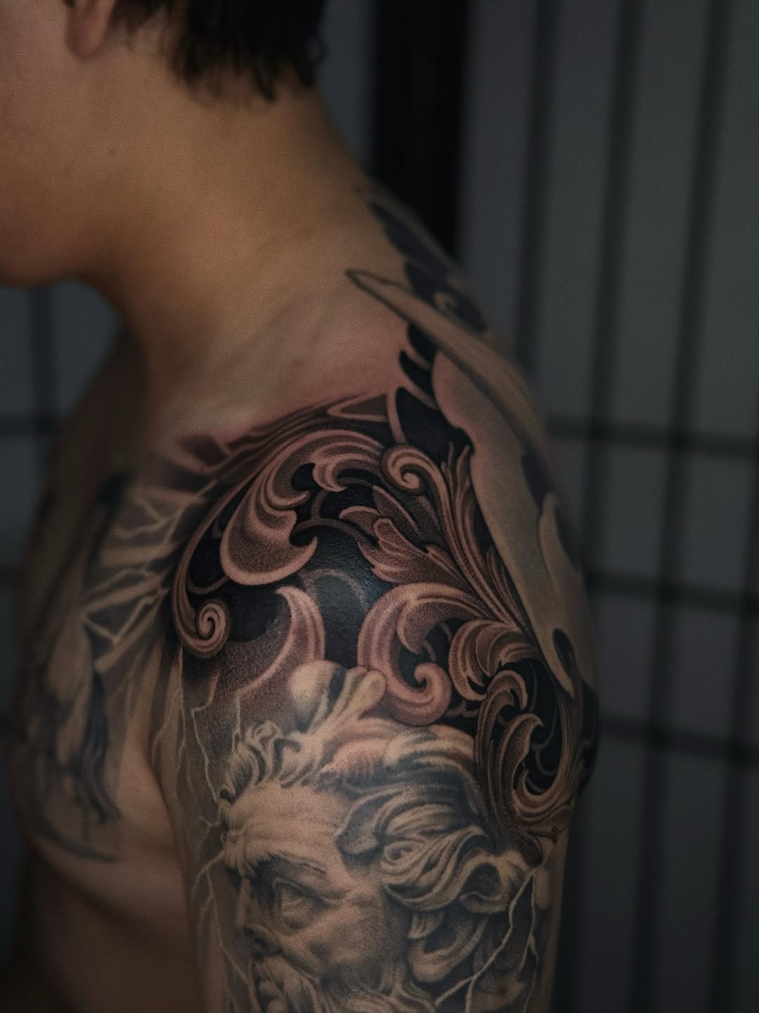 Tattoo by @blxcoxttt — black_and_grey, realism