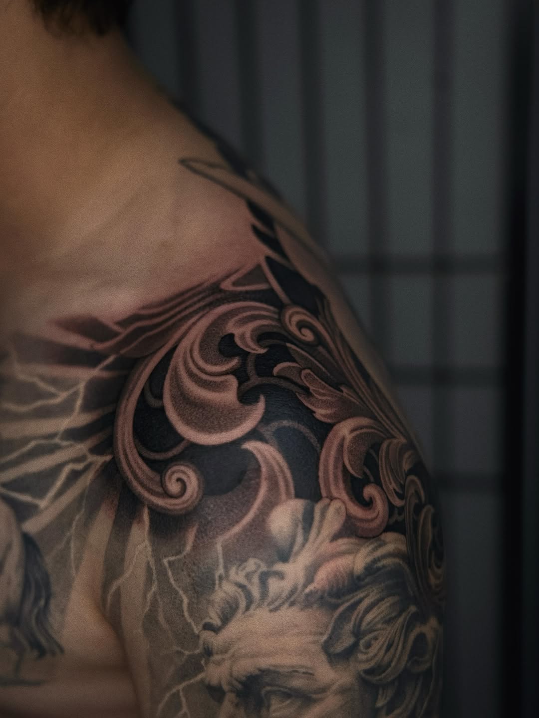 Tattoo by @blxcoxttt — black_and_grey, realism