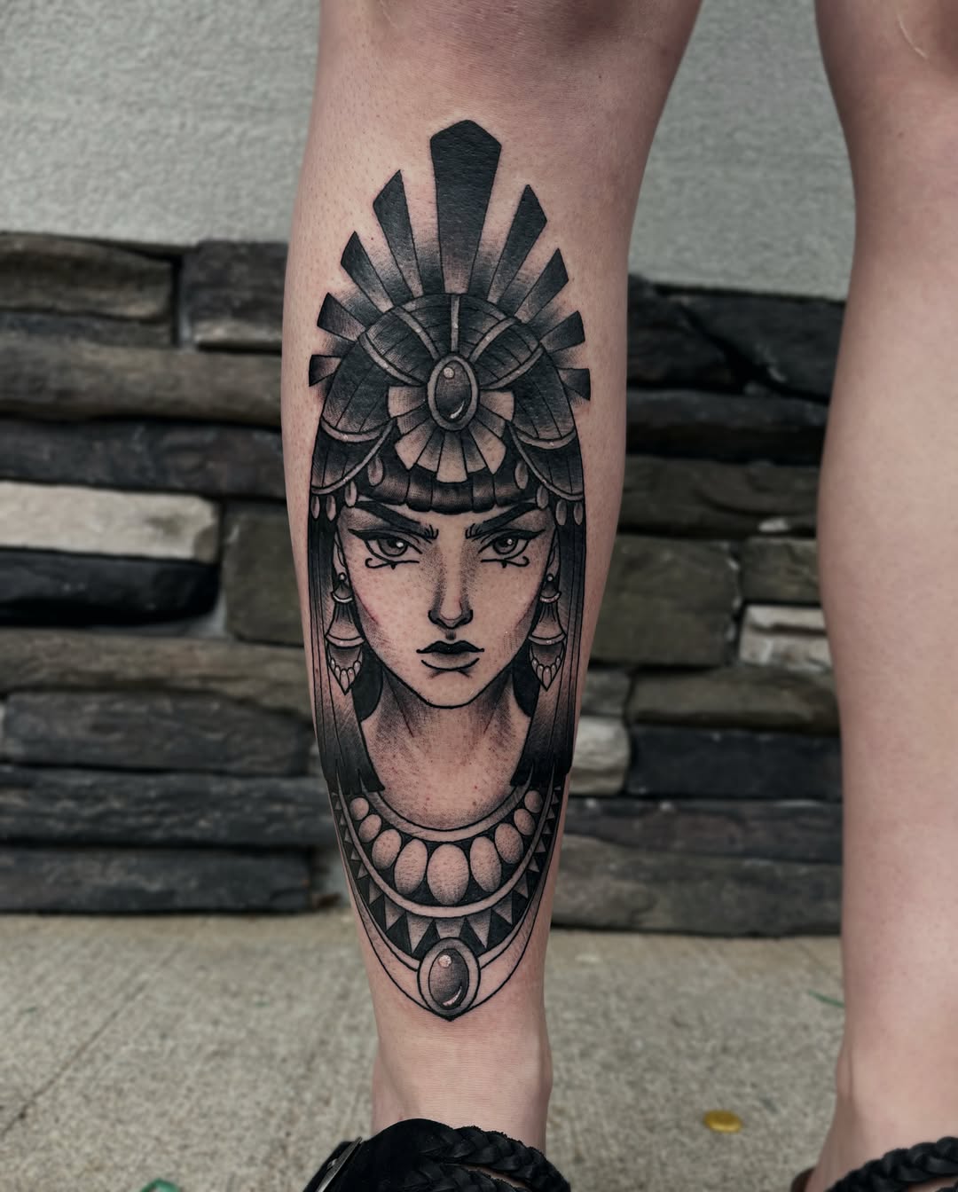 Tattoo by @thetattooedbunny — black_and_grey, neo_traditional