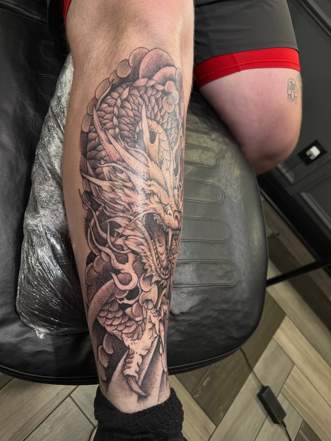 Tattoo by @davepotavin — japanese_irezumi, black_and_grey