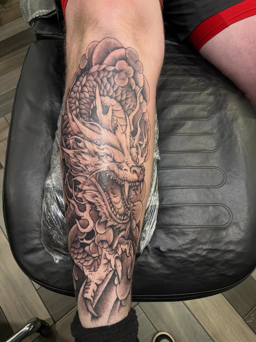 Tattoo by @davepotavin — japanese_irezumi, black_and_grey