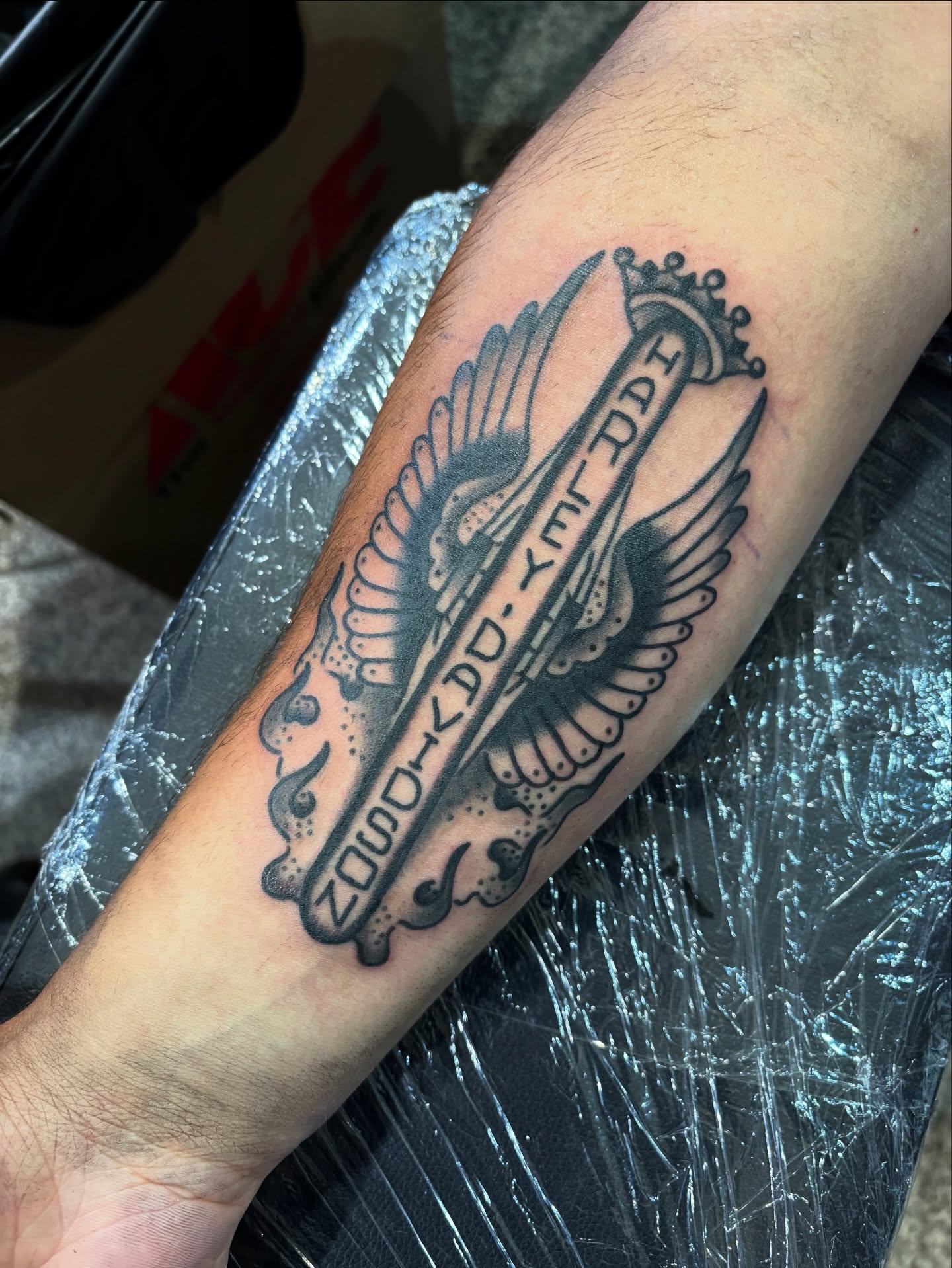 Tattoo by @rest_press — black_and_grey
