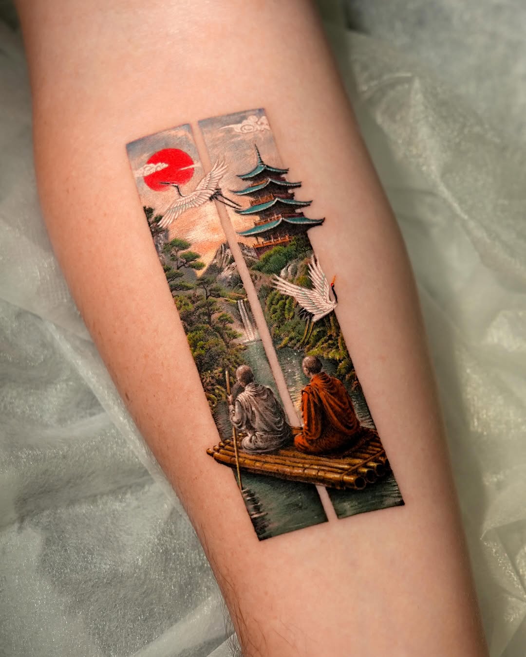 Surrealism tattoo on the forearm by EQ