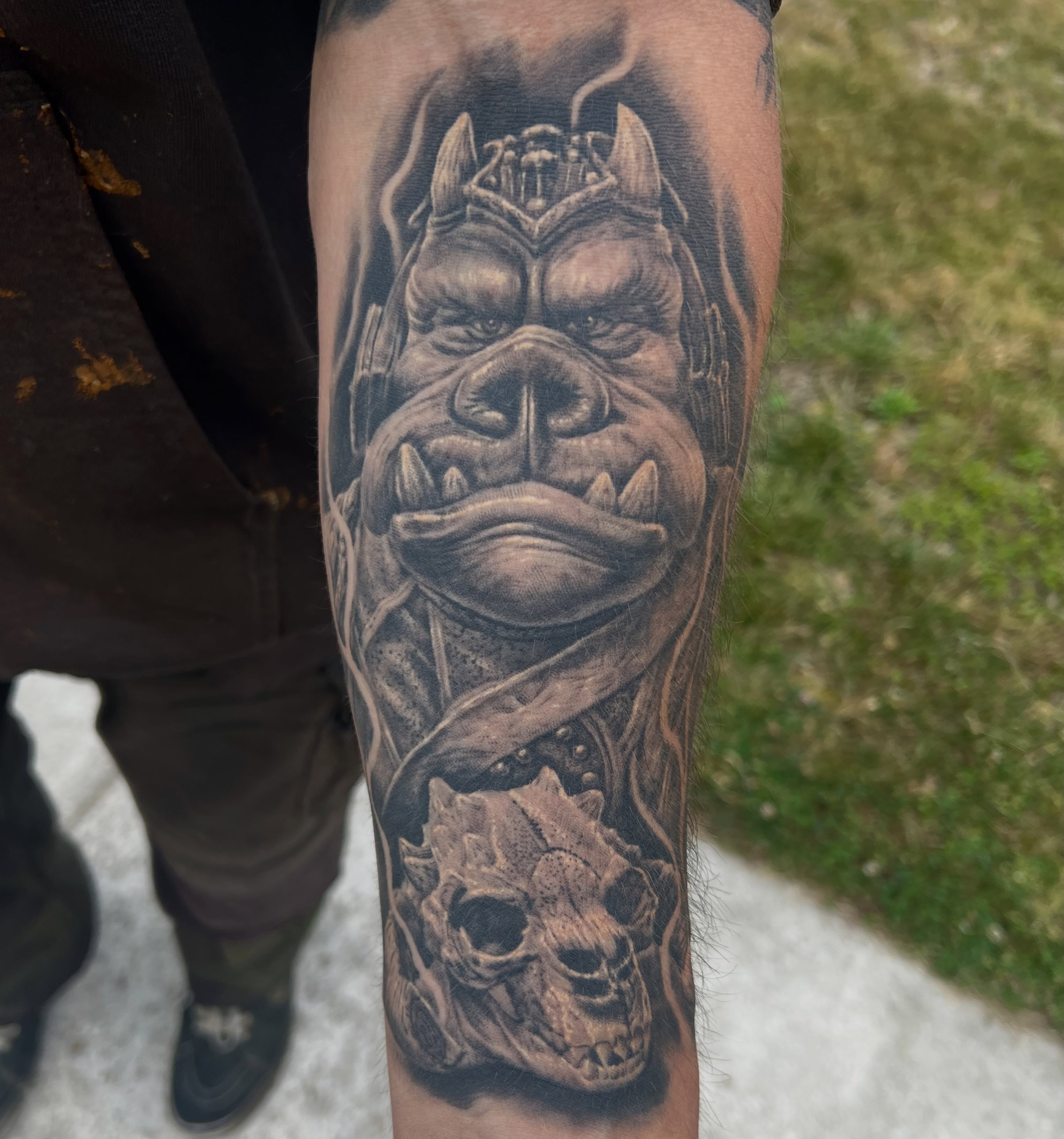 Tattoo by @aaronpackardta2 — black_and_grey, realism
