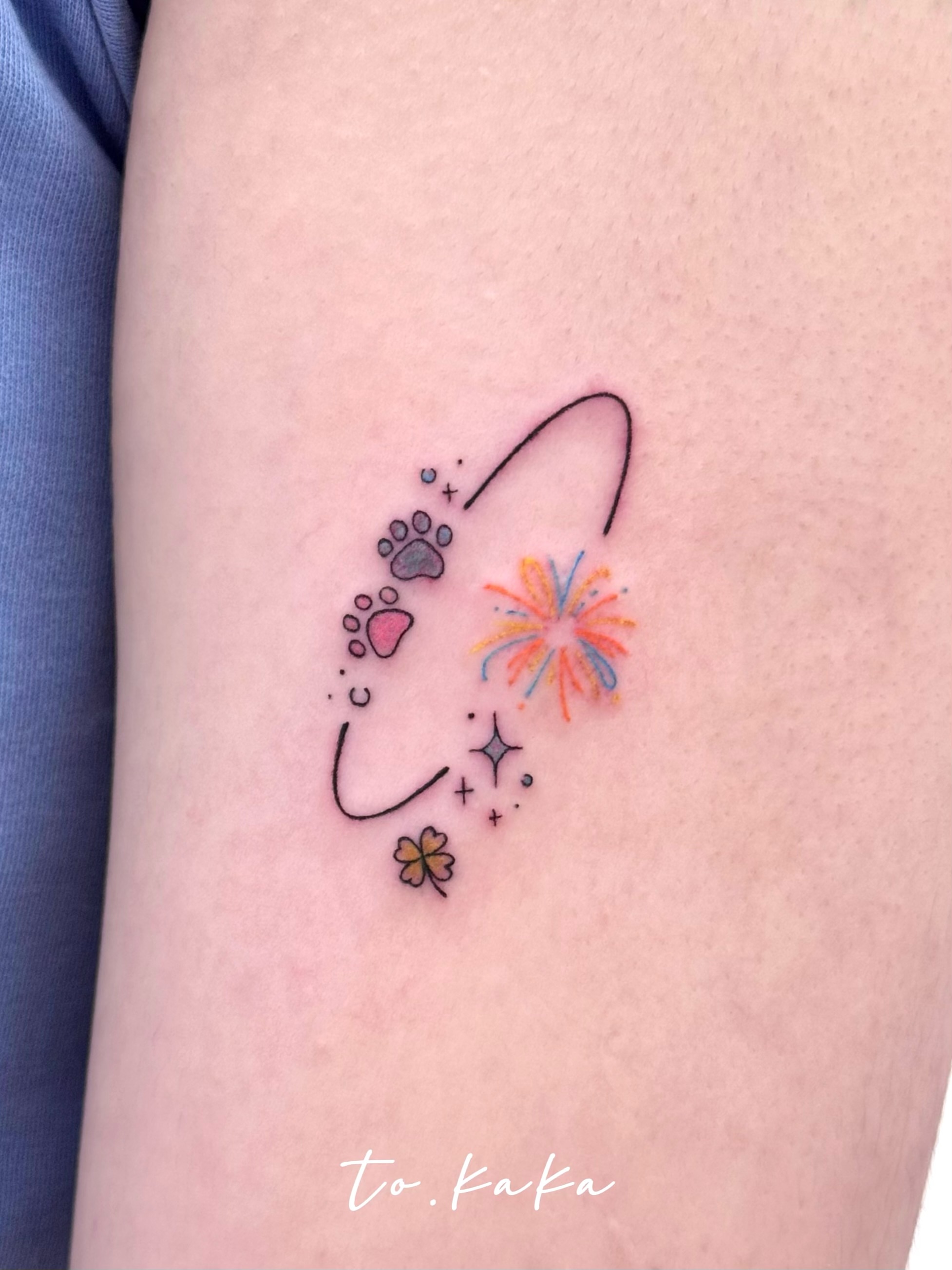 Tattoo by @to.kaka_tattoo — dotwork, new_school