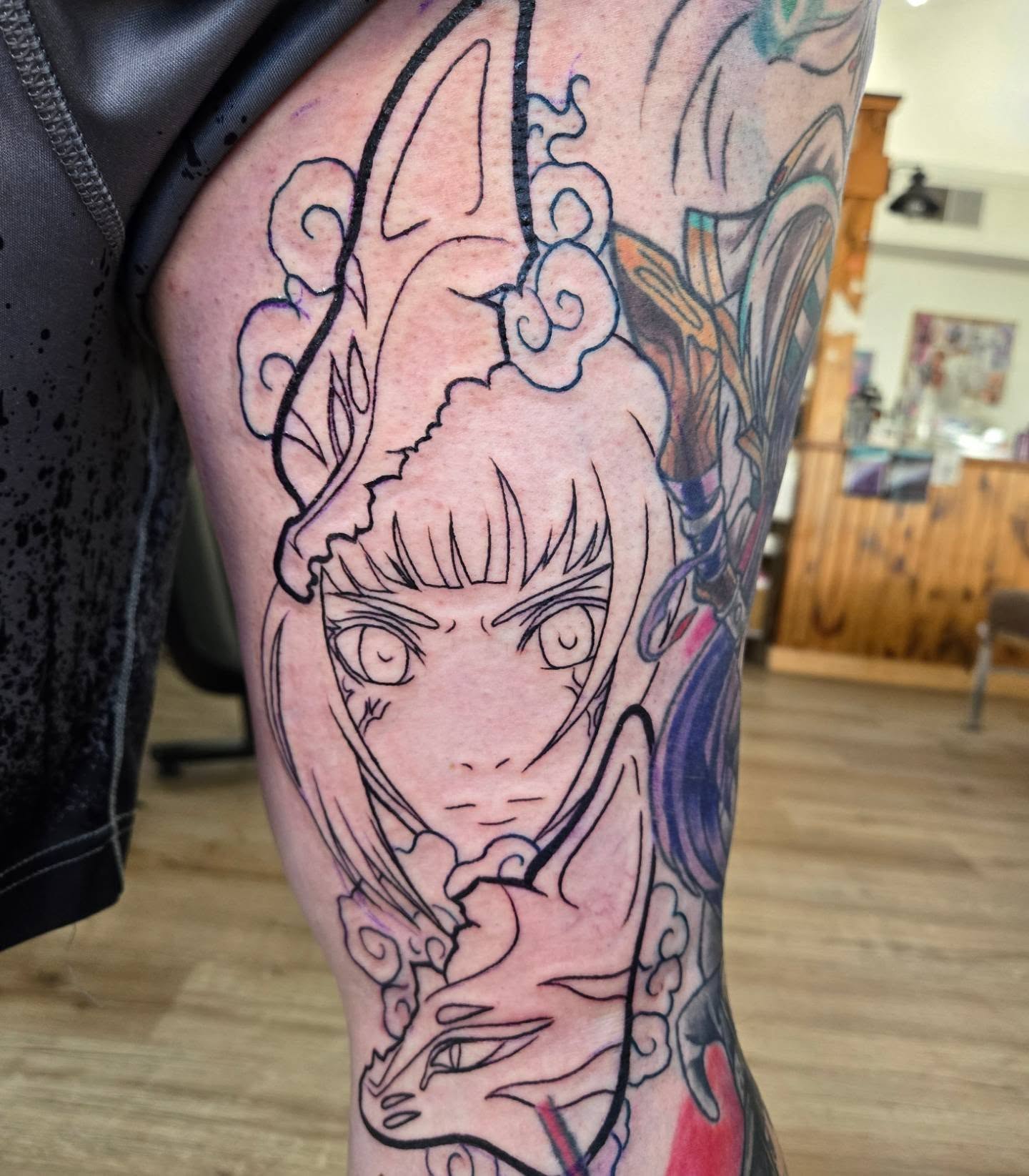 Tattoo by @destiny_paints — anime
