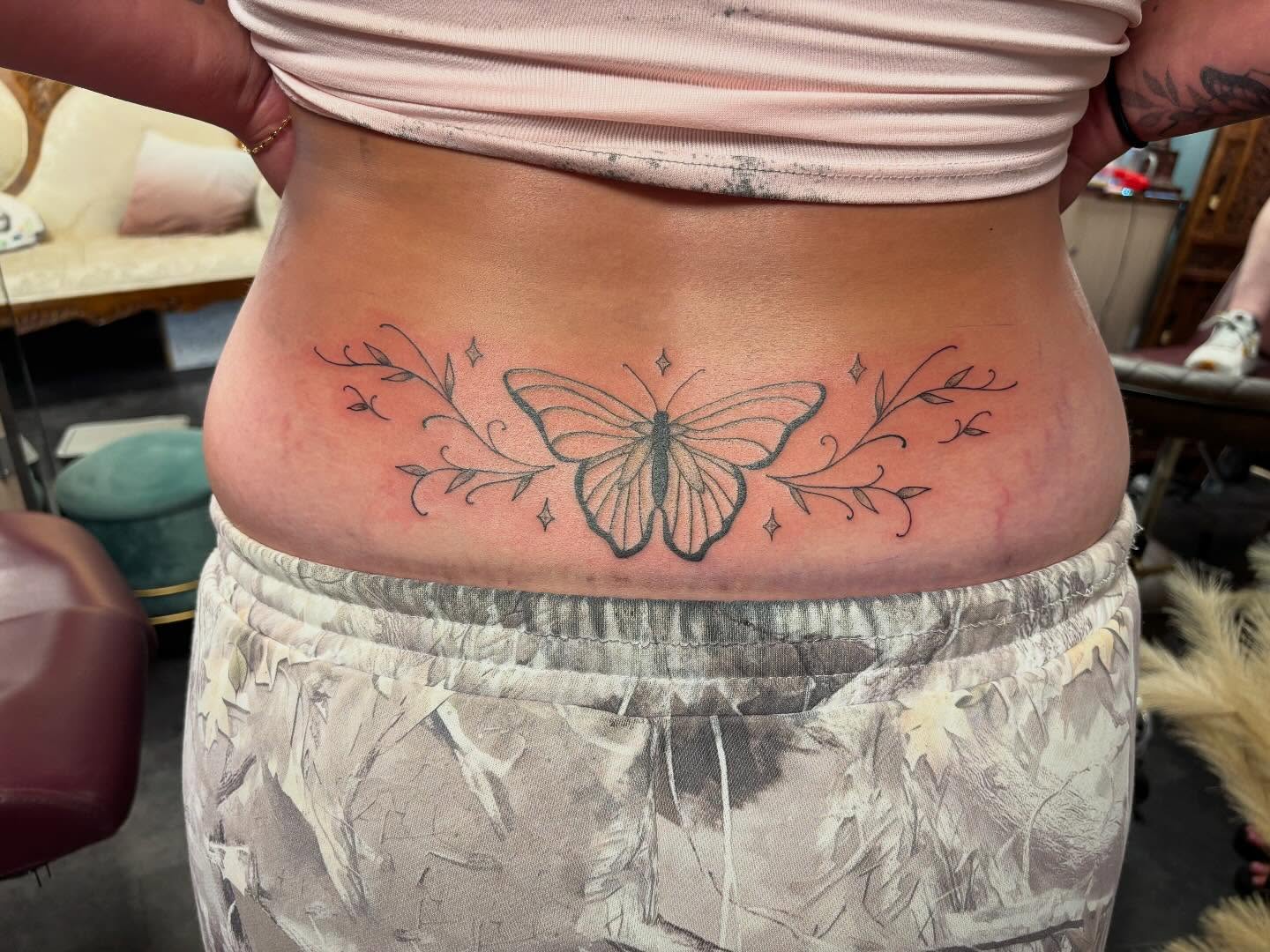 Tattoo by @inked_by_em — black_and_grey