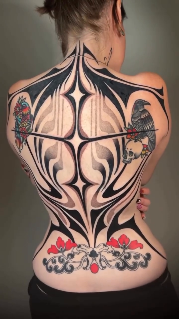 Tattoo by @katnoirink — blackwork, ornamental